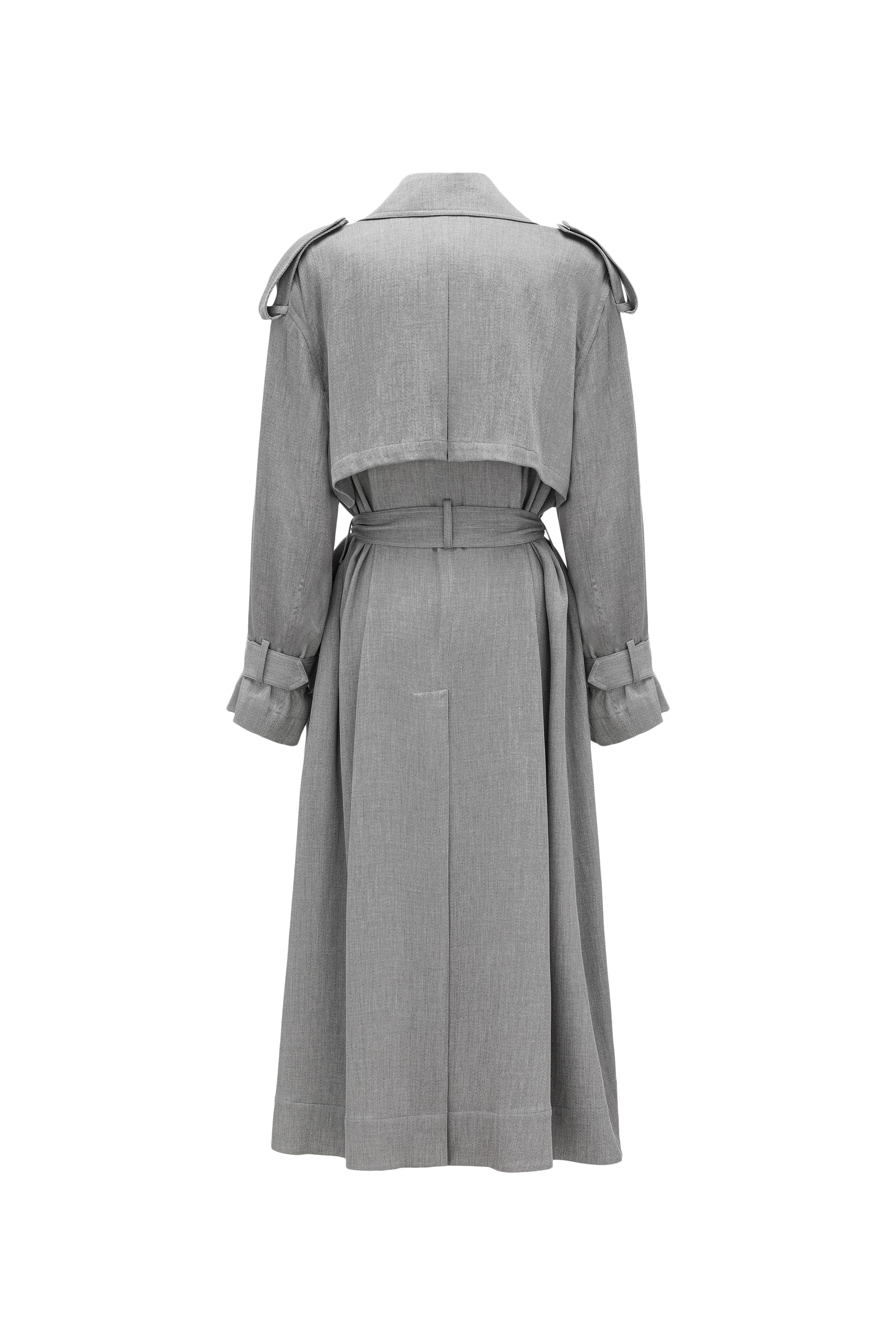 Dropped-Shoulder Oversized Trench Coat