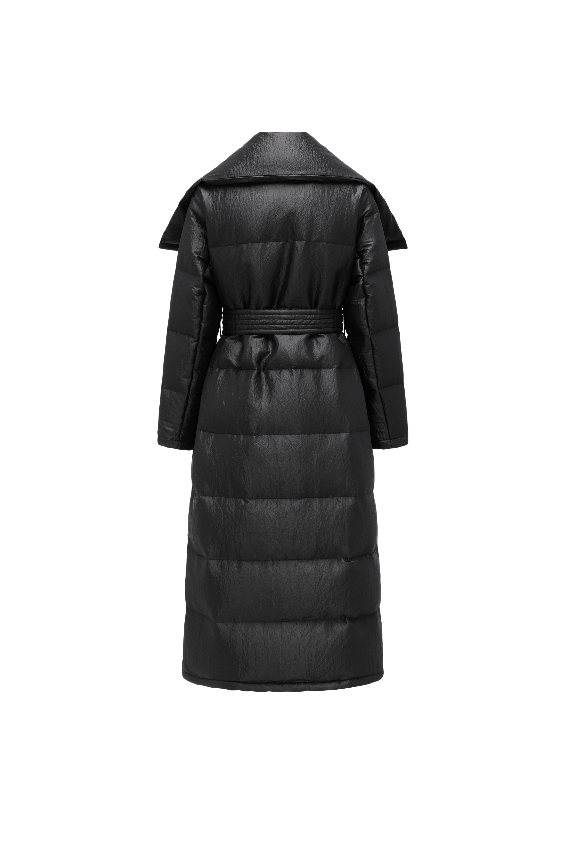 Convertible Lapel Long Down Coat