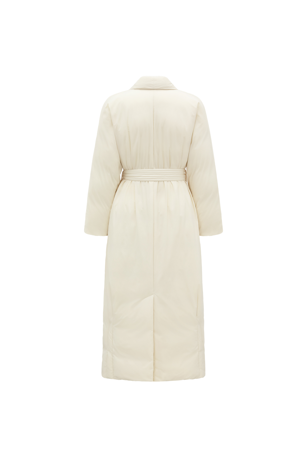 Robe-Style Long White Goose Down Coat