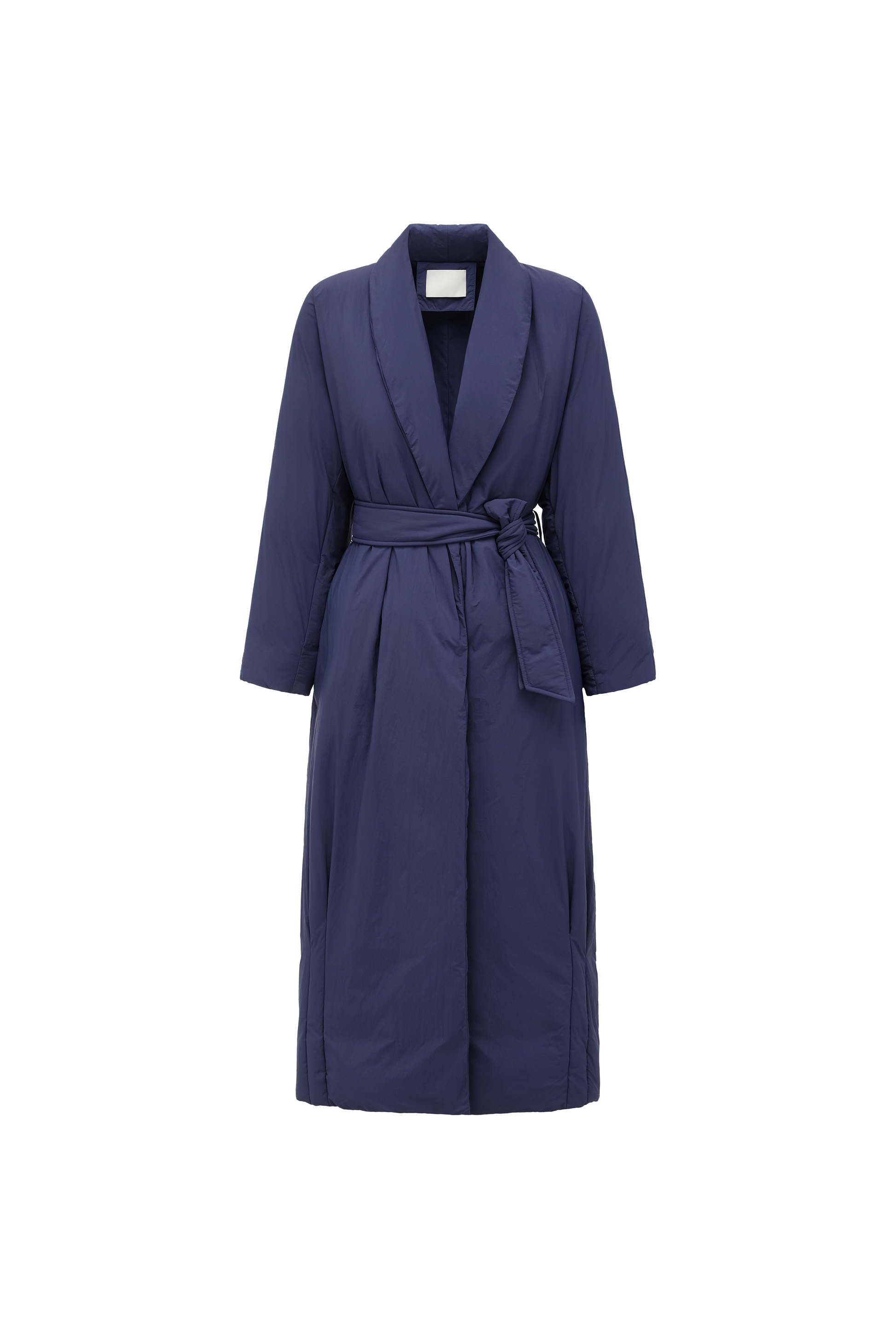 Robe-Style Long White Goose Down Coat