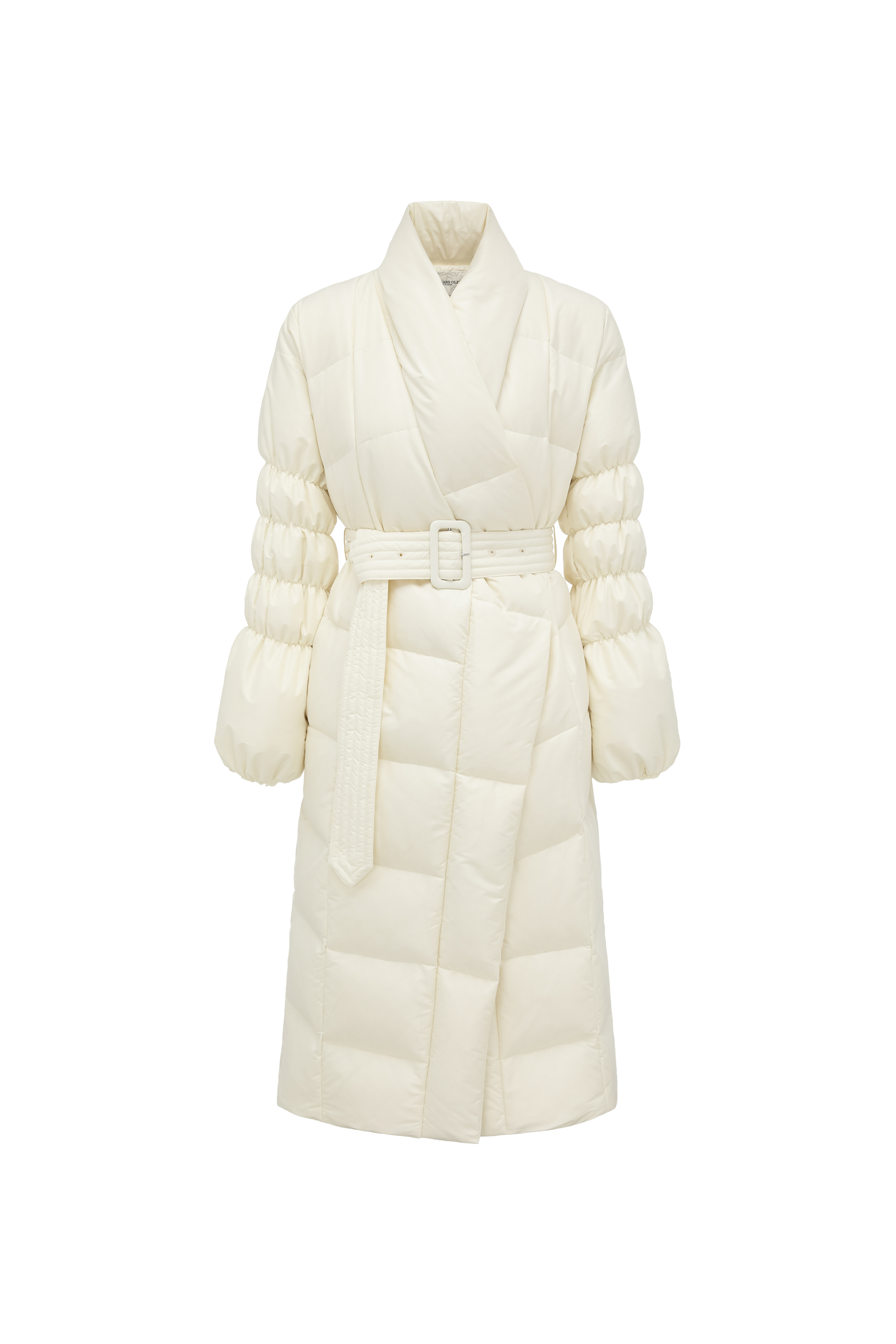 Wrap V-Neck White Goose Down Coat