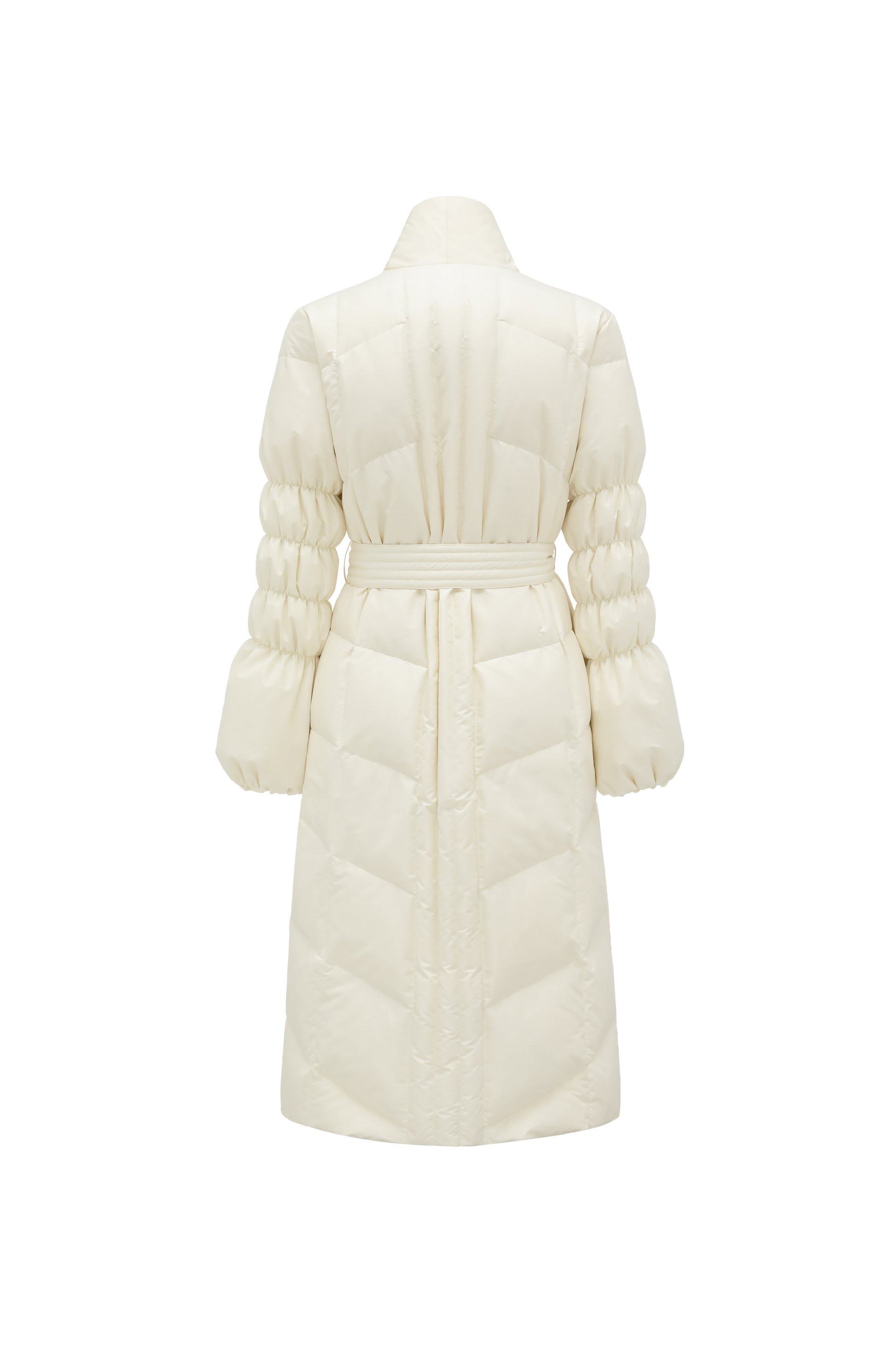 Wrap V-Neck White Goose Down Coat