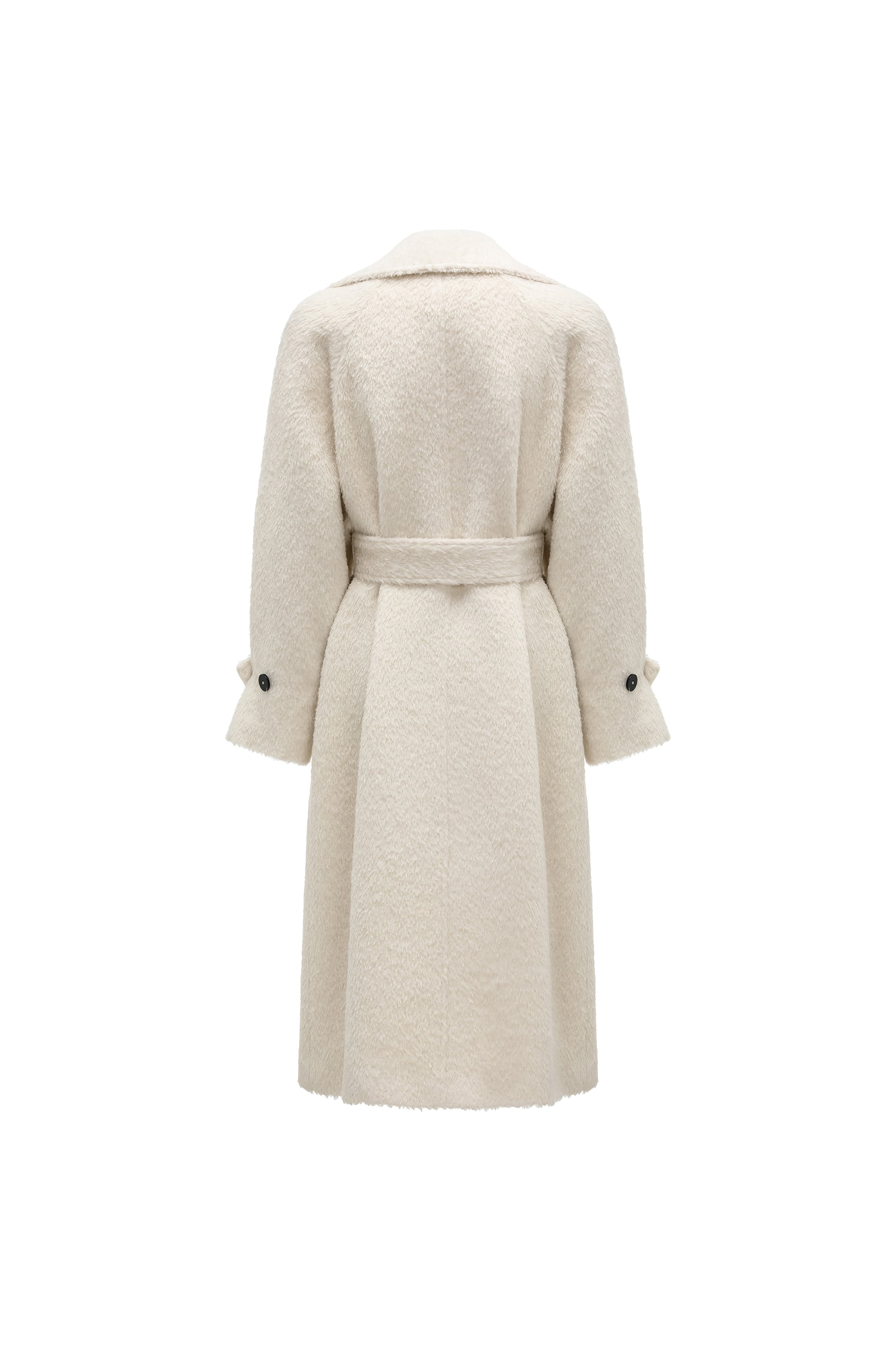 Alpaca-Wool Blend Long Overcoat