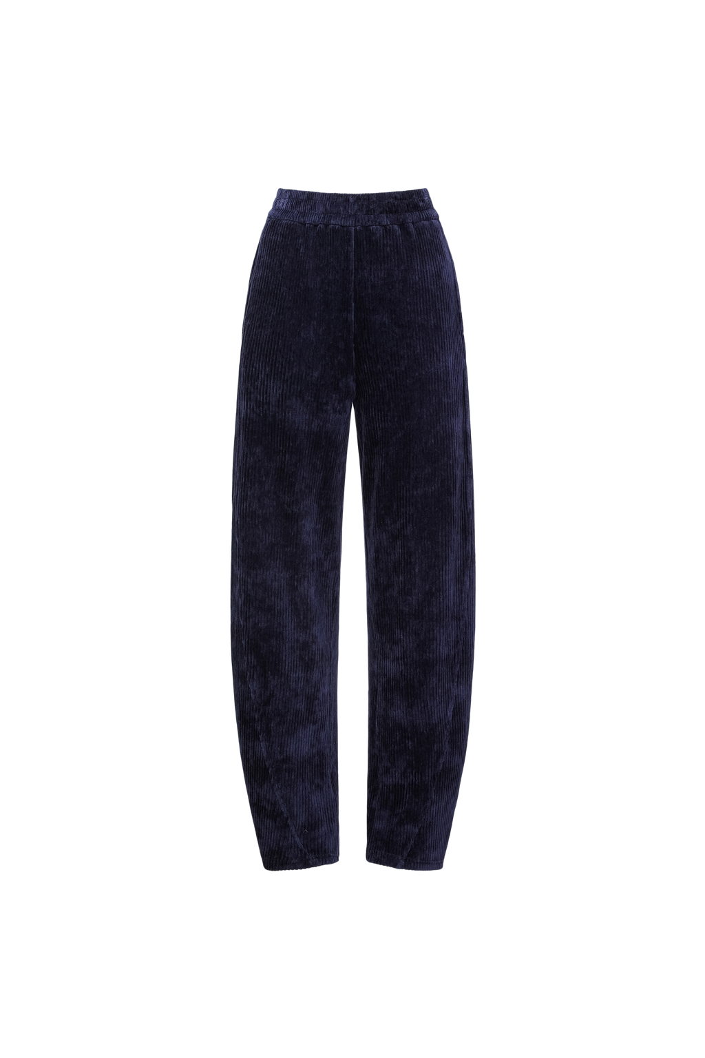 Curved Hem Corduroy Sweatpants