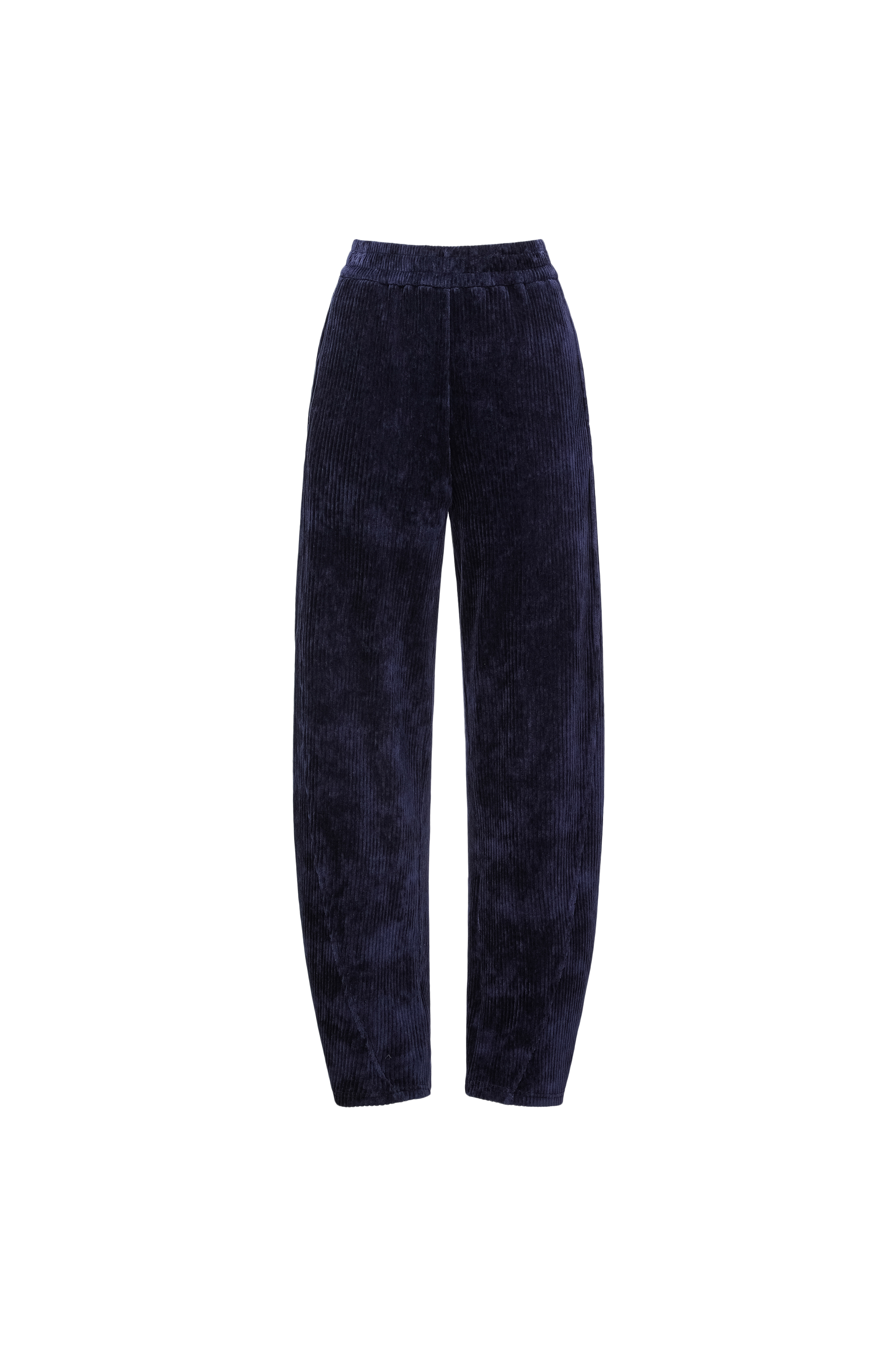 Curved Hem Corduroy Sweatpants