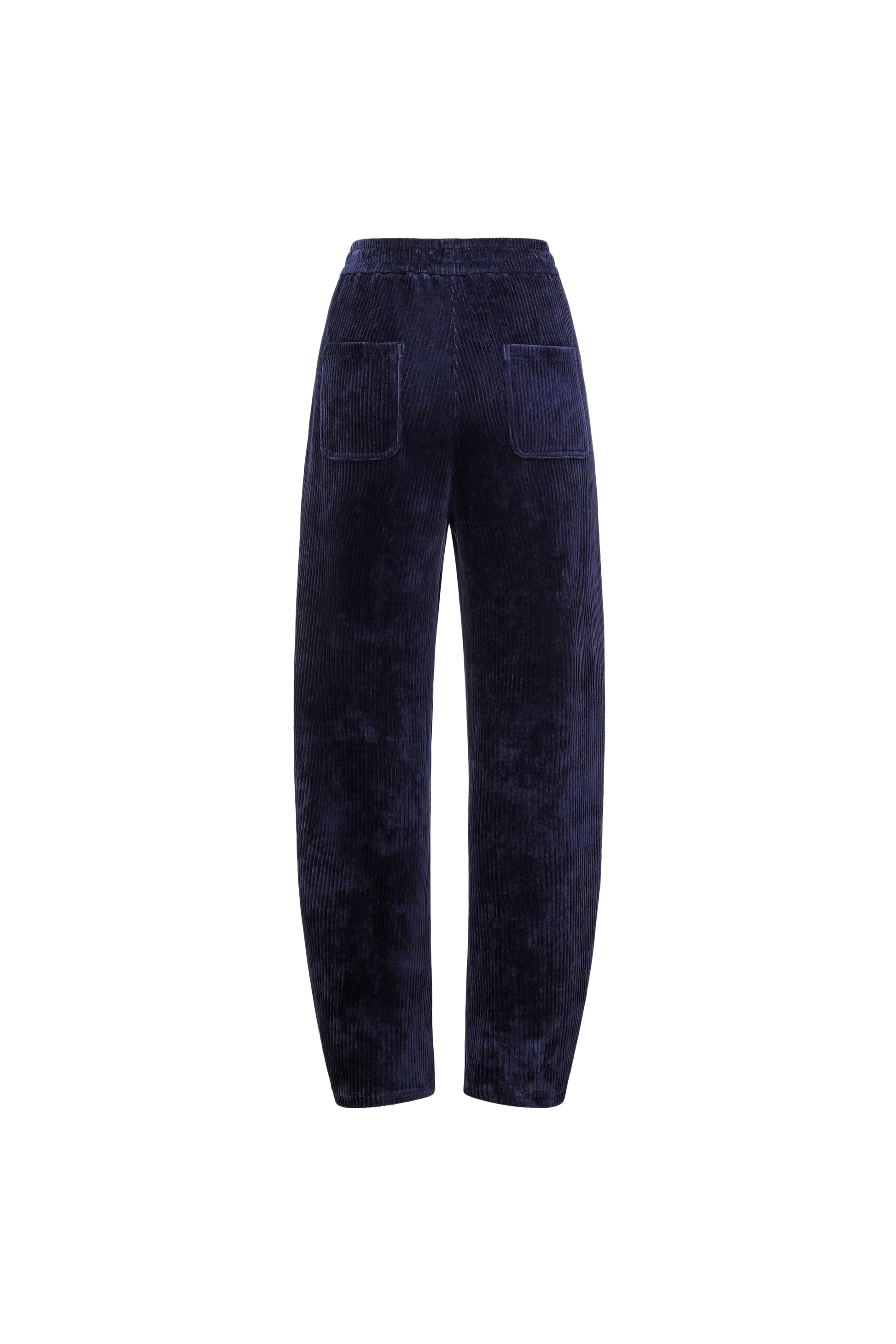 Curved Hem Corduroy Sweatpants