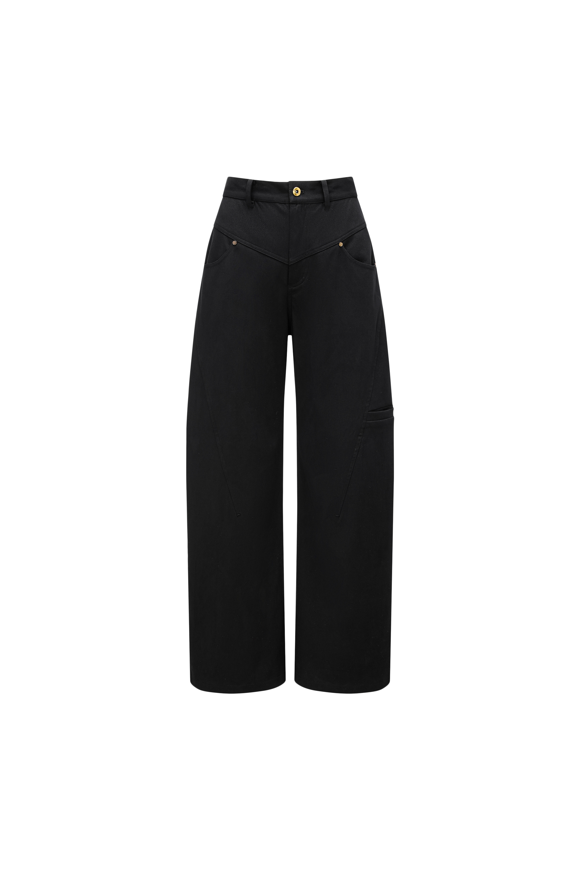 Scimitar Sihouette Wide-Leg Pants