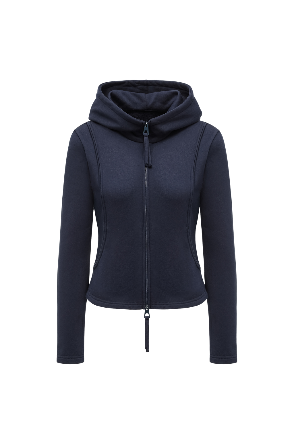 Zip-Front Hooded Sweatshirt Jacket