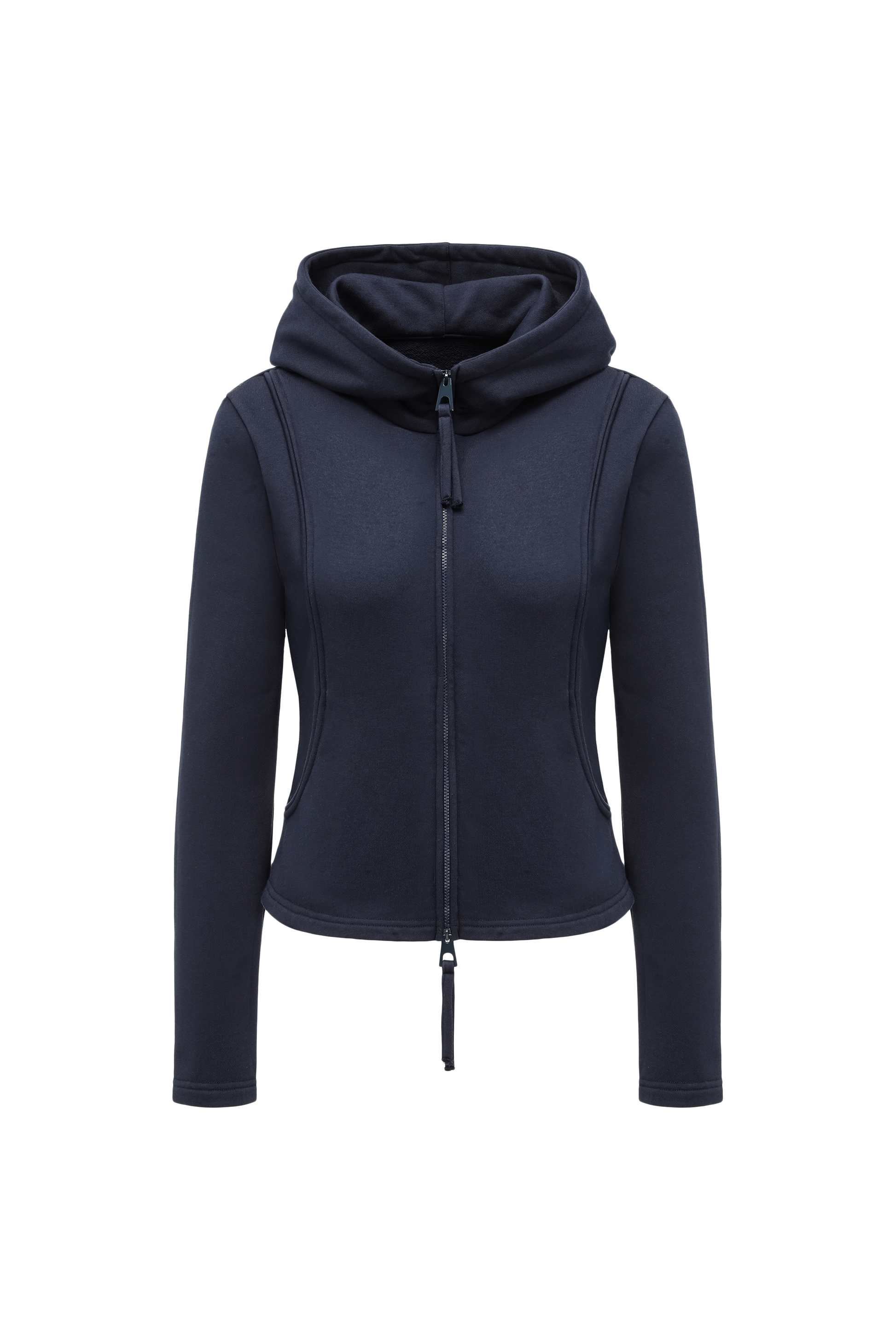 Zip-Front Hooded Sweatshirt Jacket