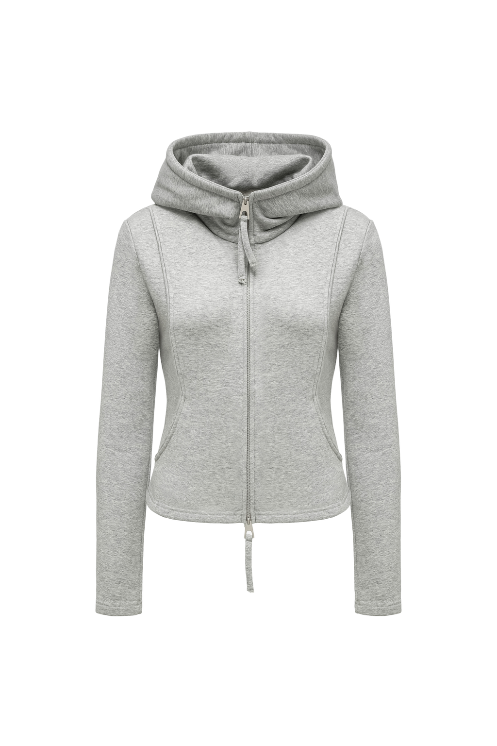 Zip-Front Hooded Sweatshirt Jacket