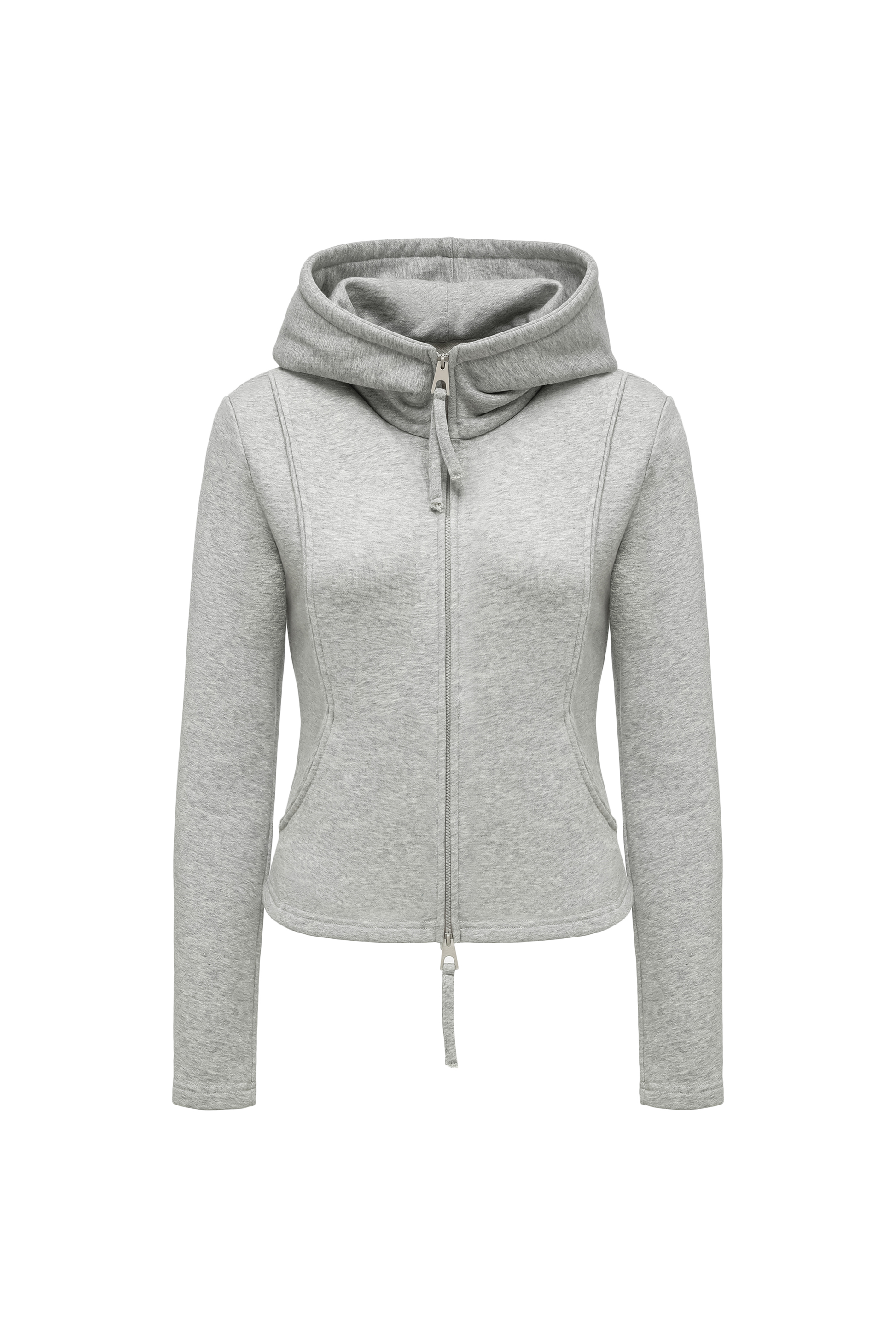 Zip-Front Hooded Sweatshirt Jacket