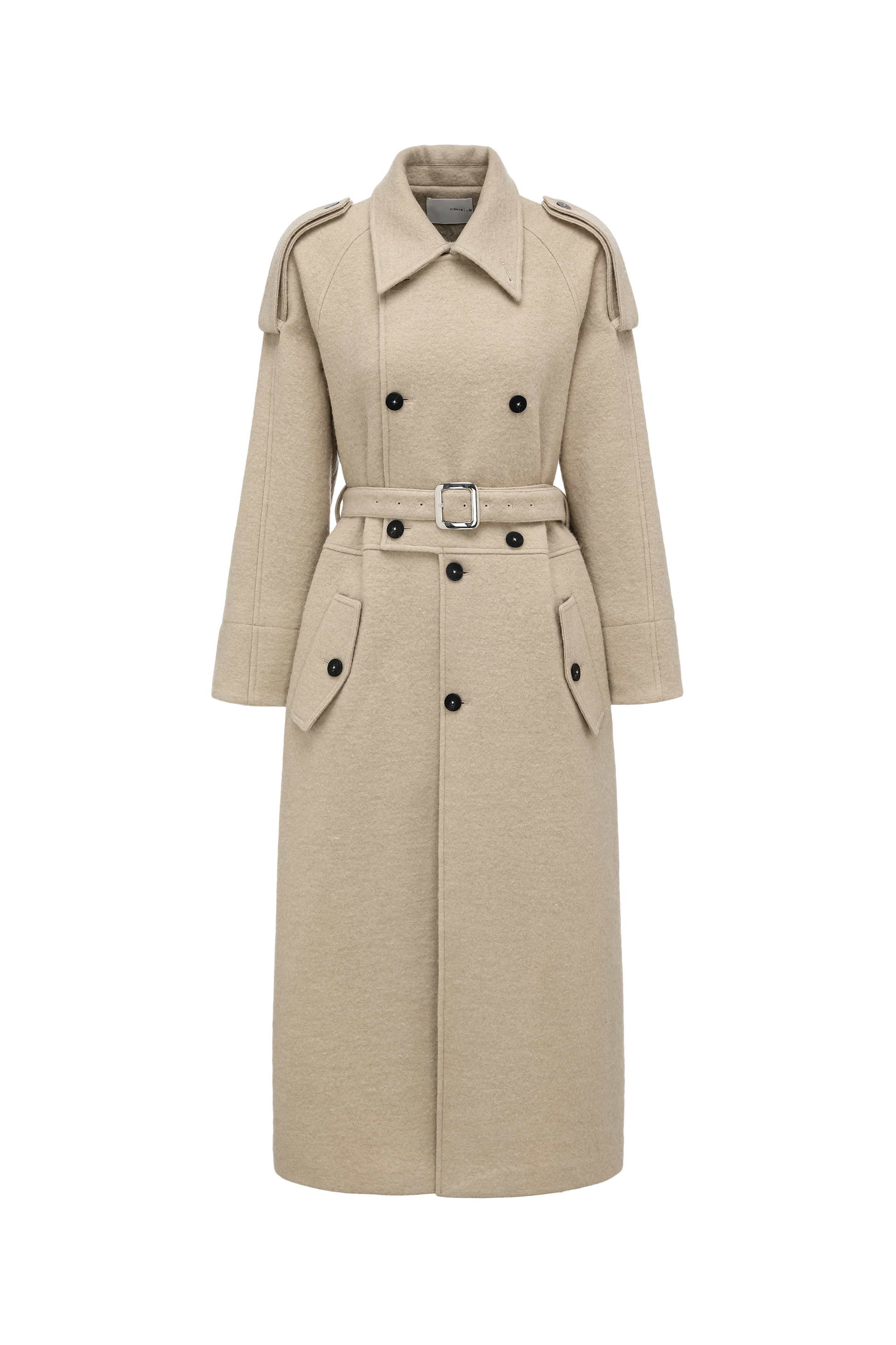 Dropped Shoulder Long Coat