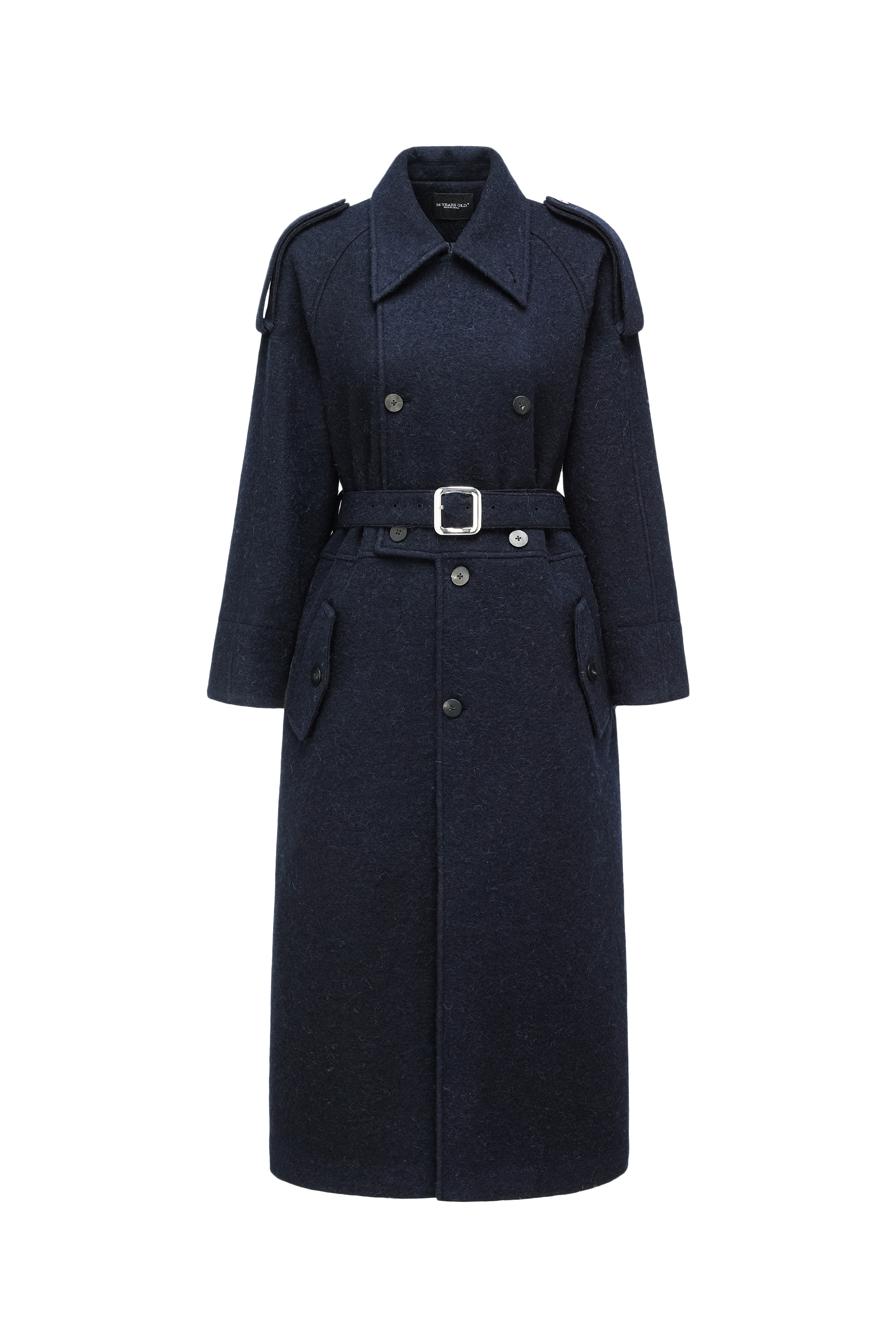 Dropped Shoulder Long Coat