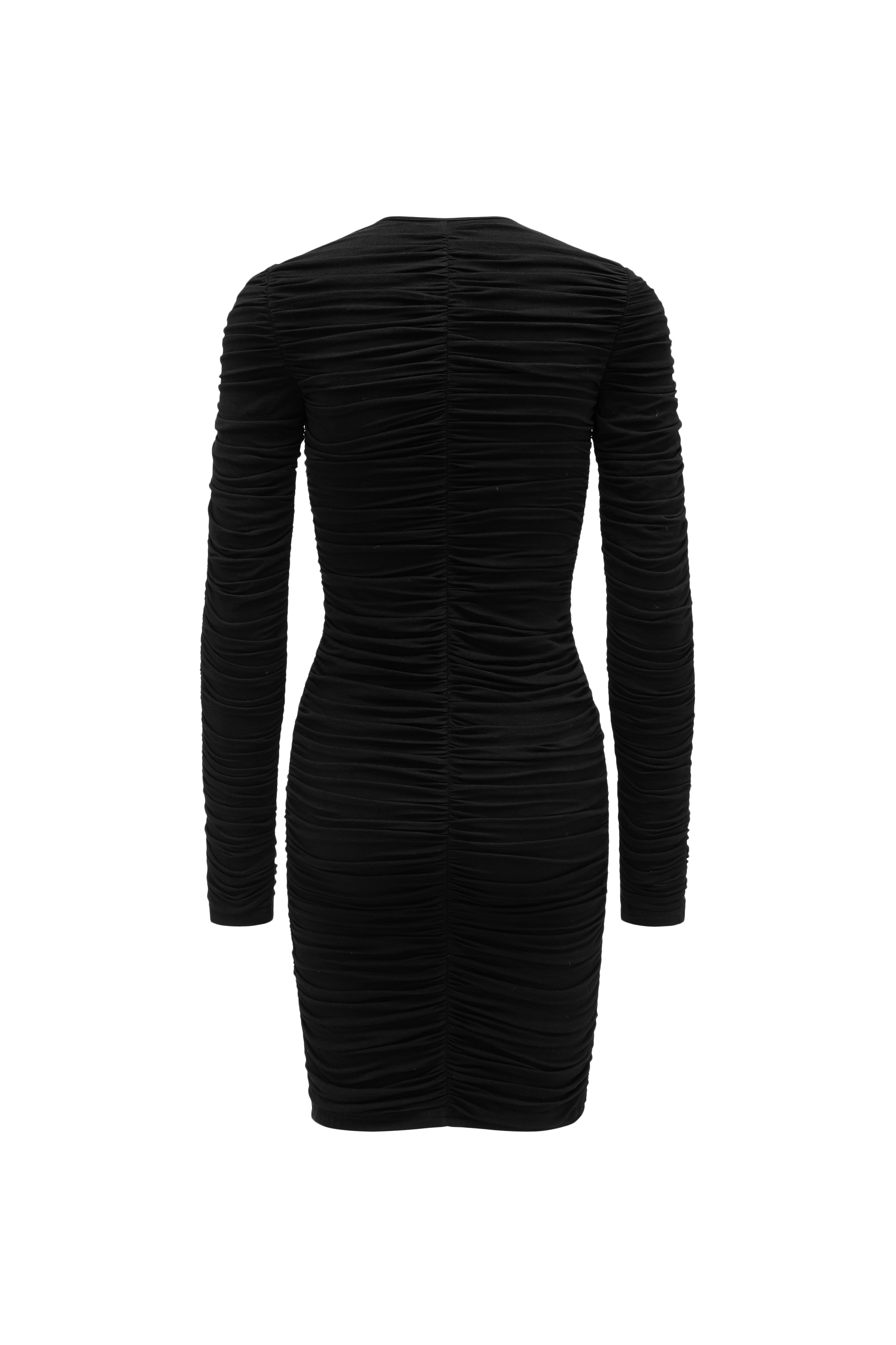 Full-Smocked V-Neck Dress with Hidden Hook Closure