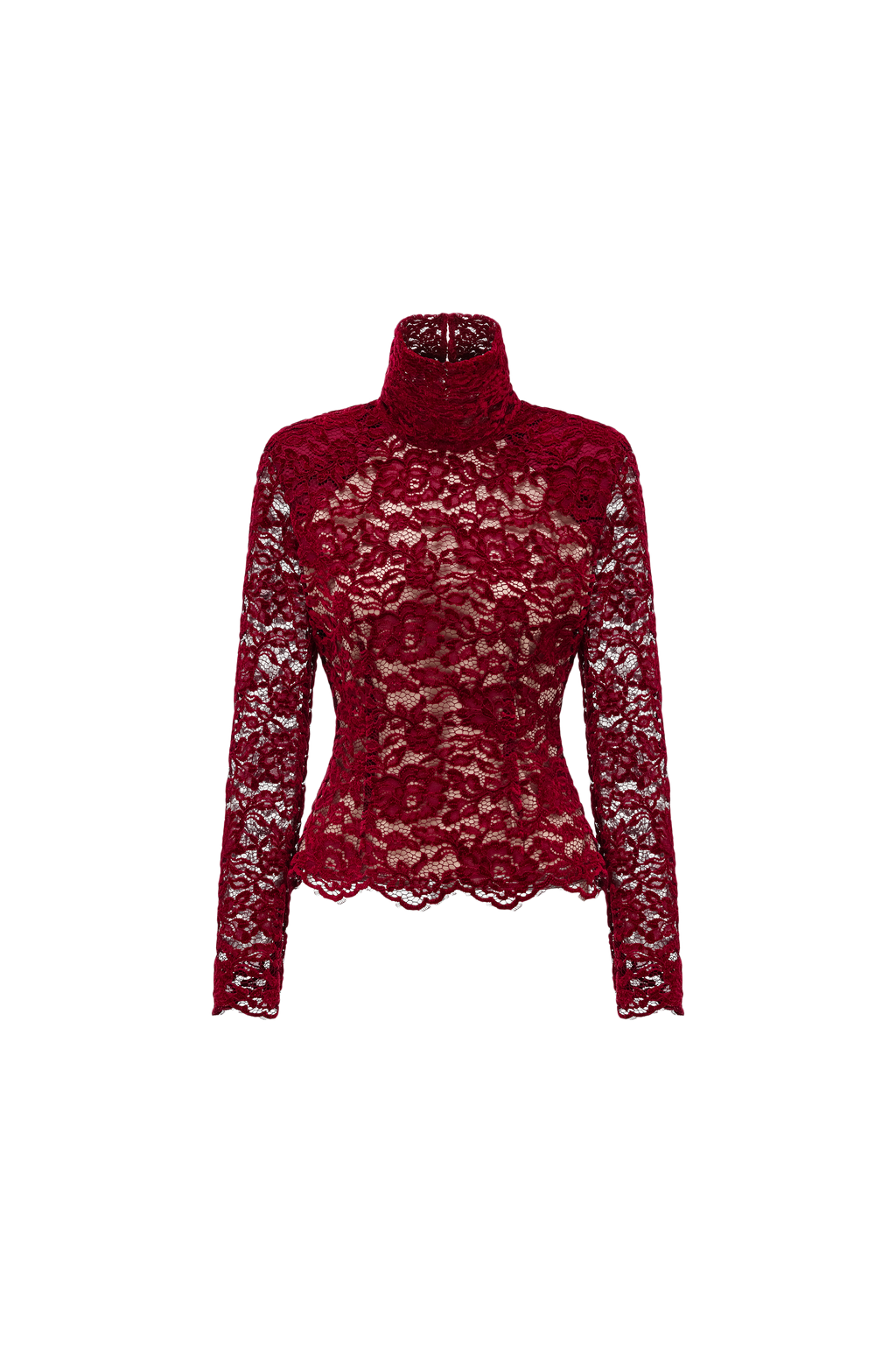 Top with Flocked Lace & Openwork