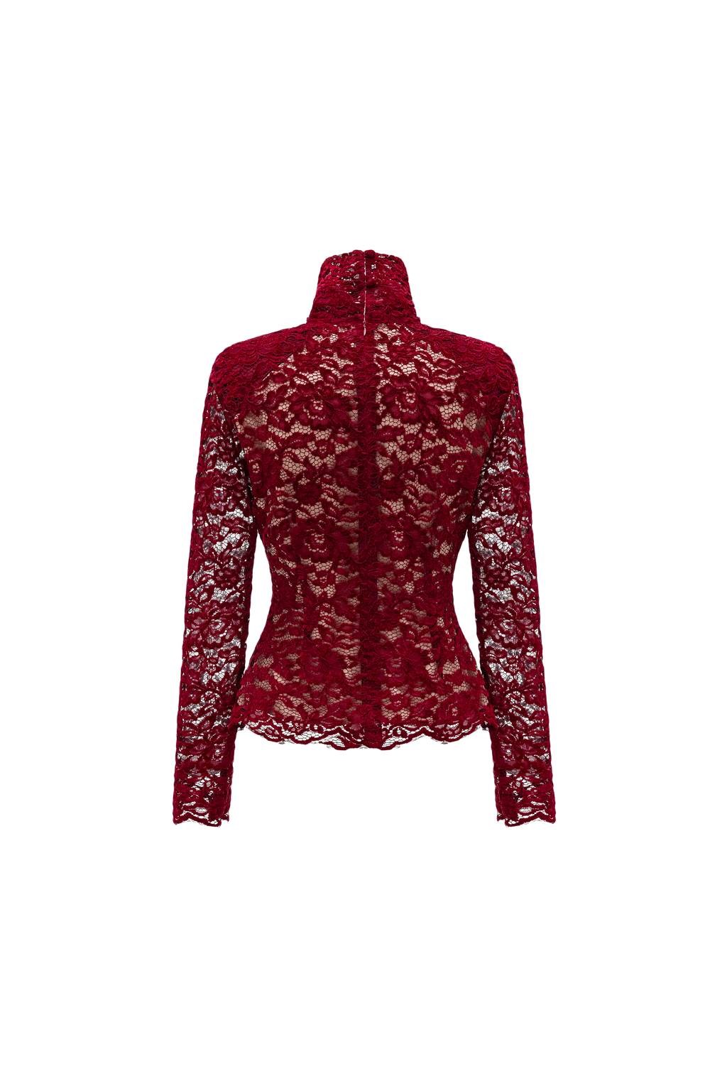 Top with Flocked Lace & Openwork