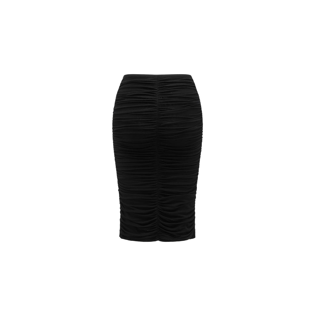 Smocked Pencil Skirt