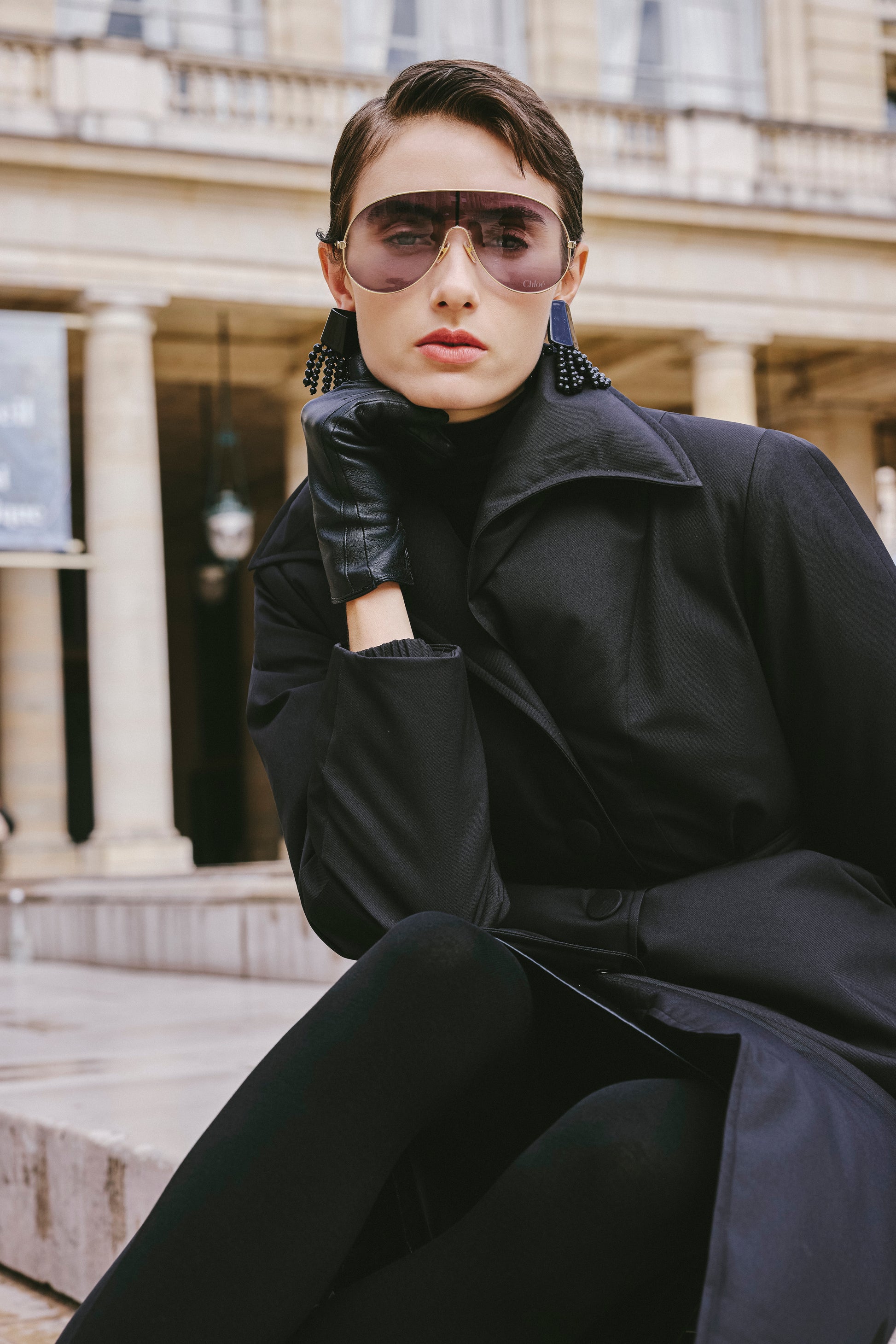 Minimalist Silhouette Long Line Down Coat with Sculpted Lapel and Defined Waist