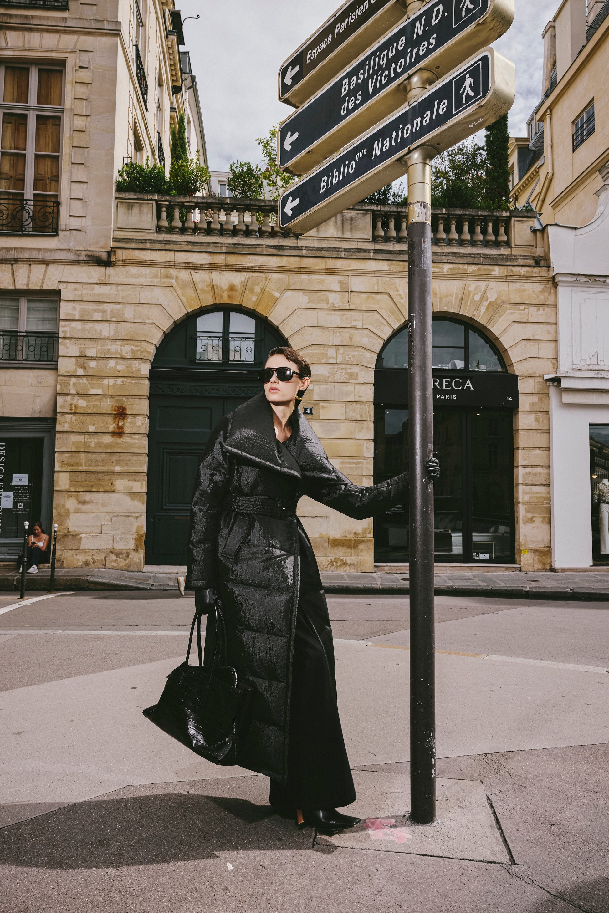 Convertible Lapel Long Down Coat