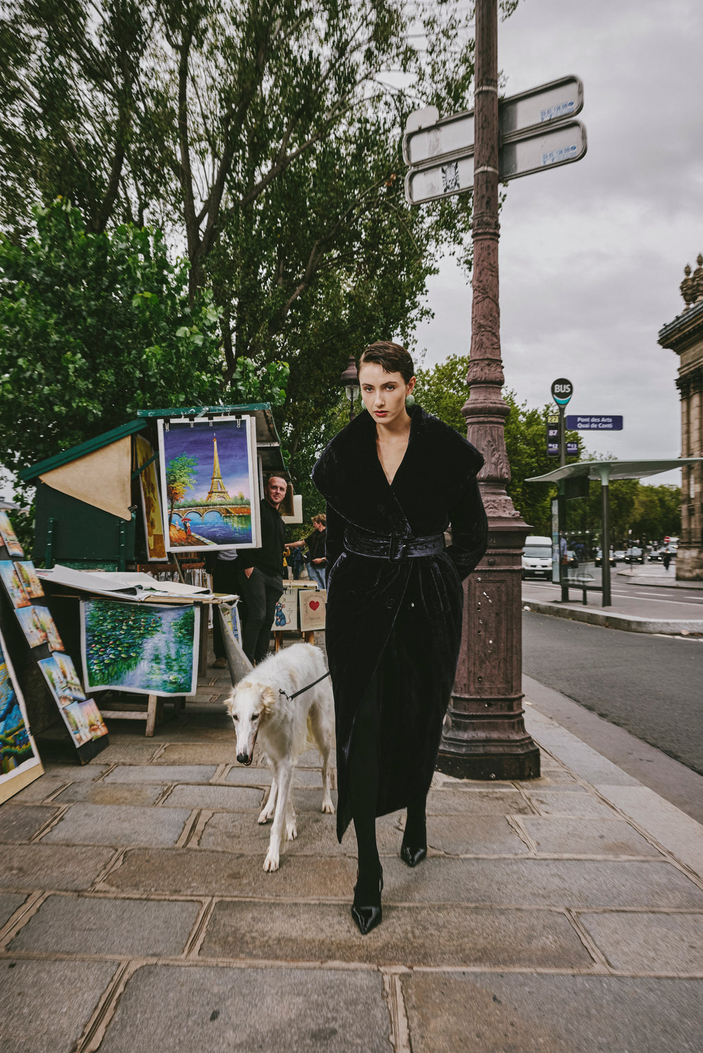 Luminous Pile Oversized Lapel Velvet Down Coat