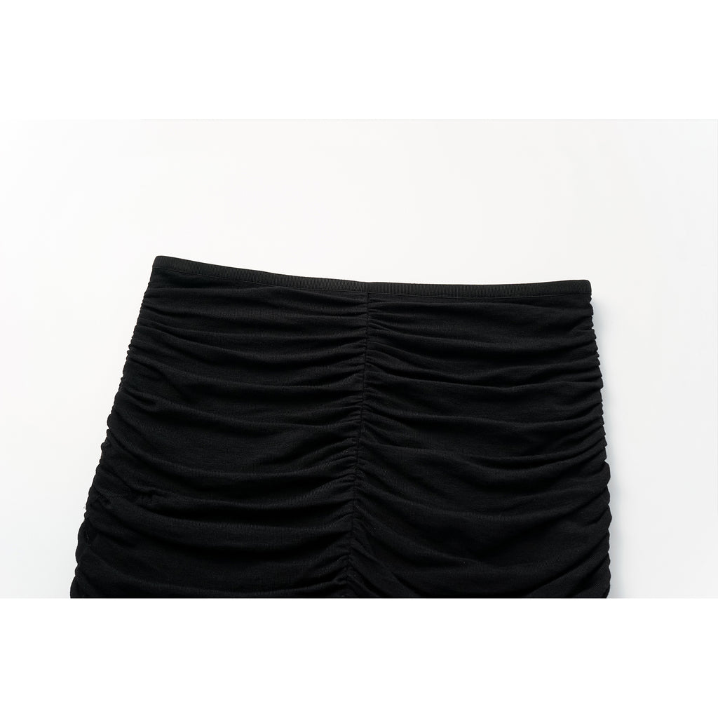 Smocked Pencil Skirt