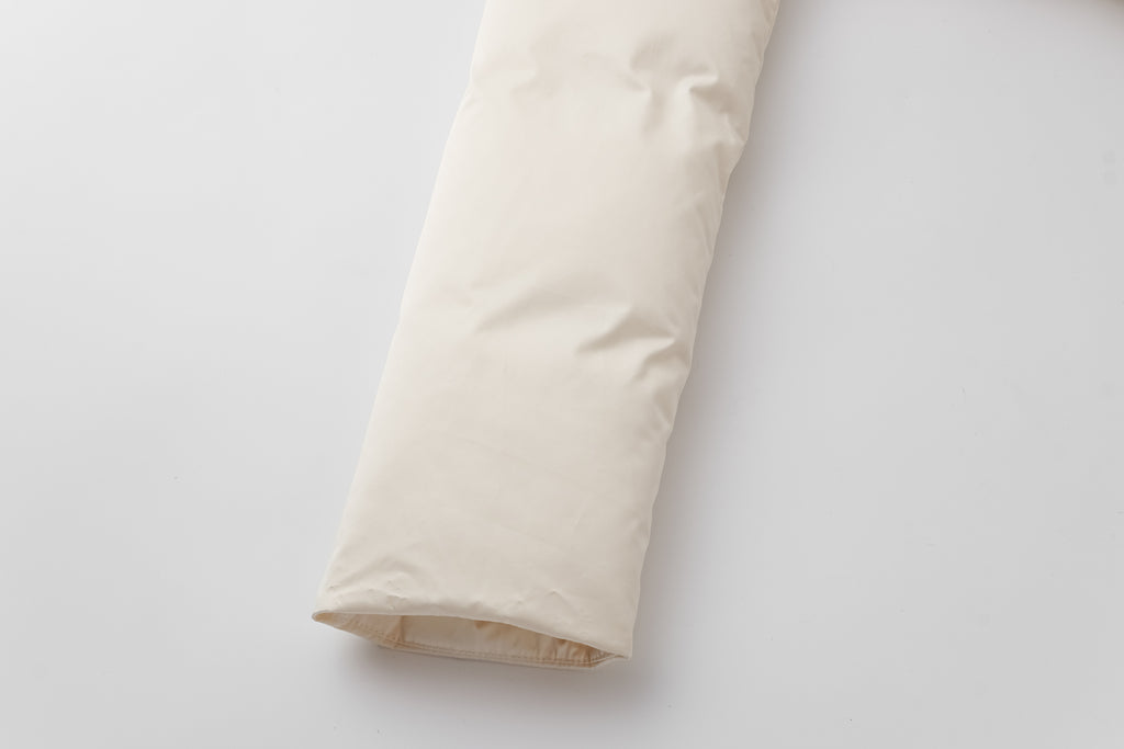 Stand-Collar Tied Long Down Coat