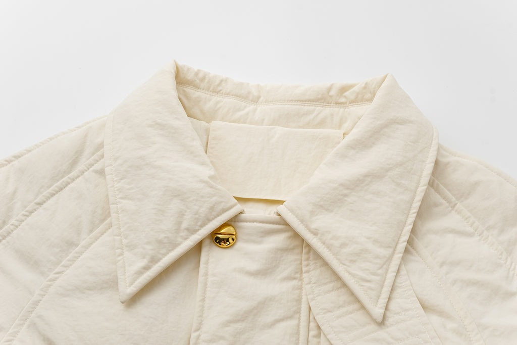 Raglan Sleeve White Goose Down Coat