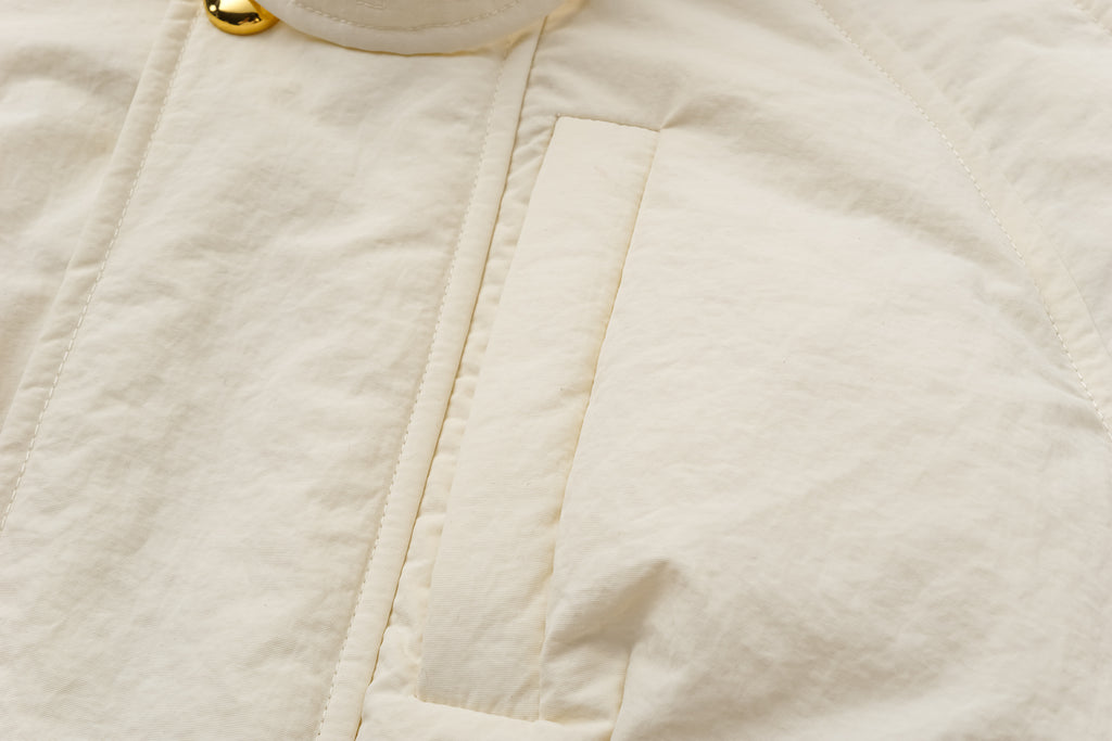 Raglan Sleeve White Goose Down Coat
