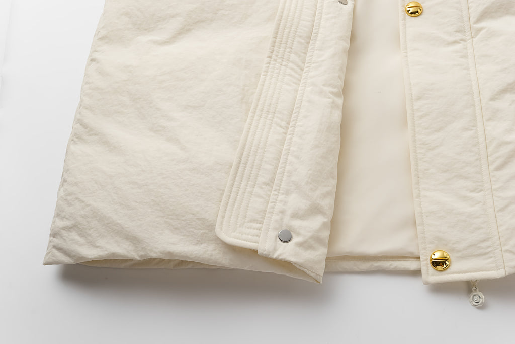 Raglan Sleeve White Goose Down Coat