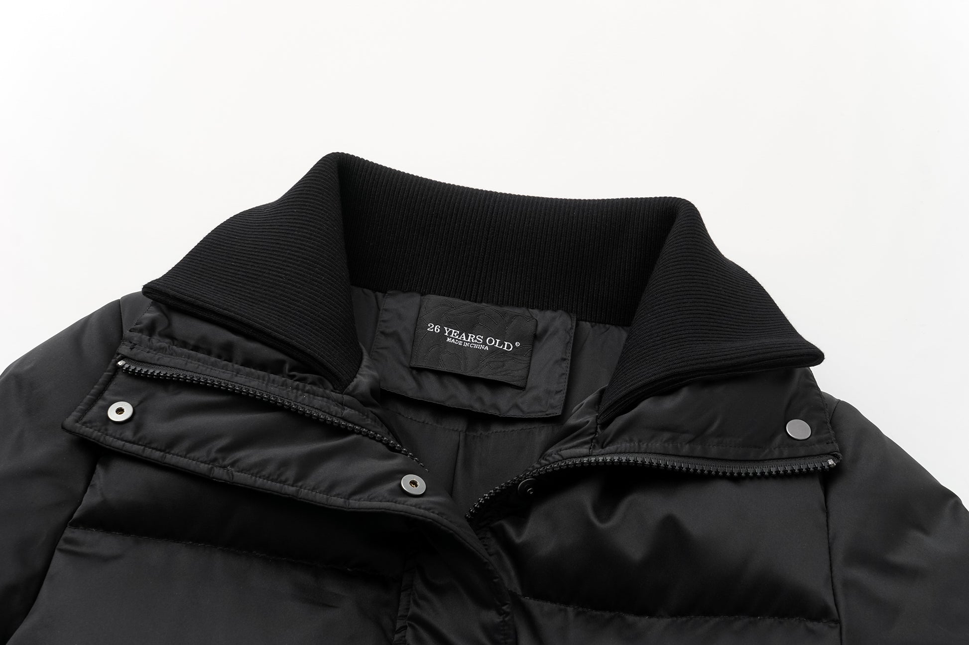 Stand-Collar Tied Long Down Coat