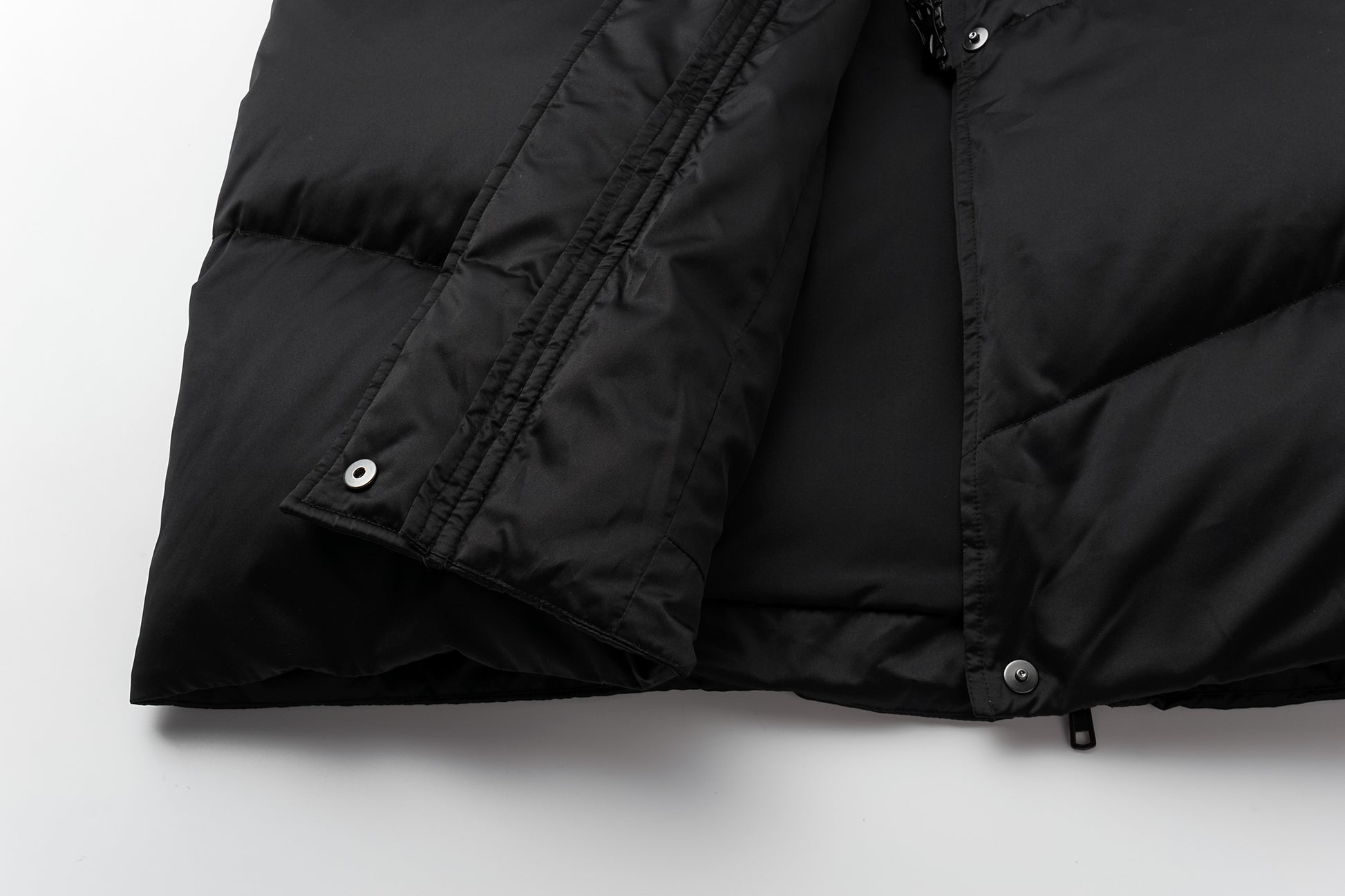 Stand-Collar Tied Long Down Coat