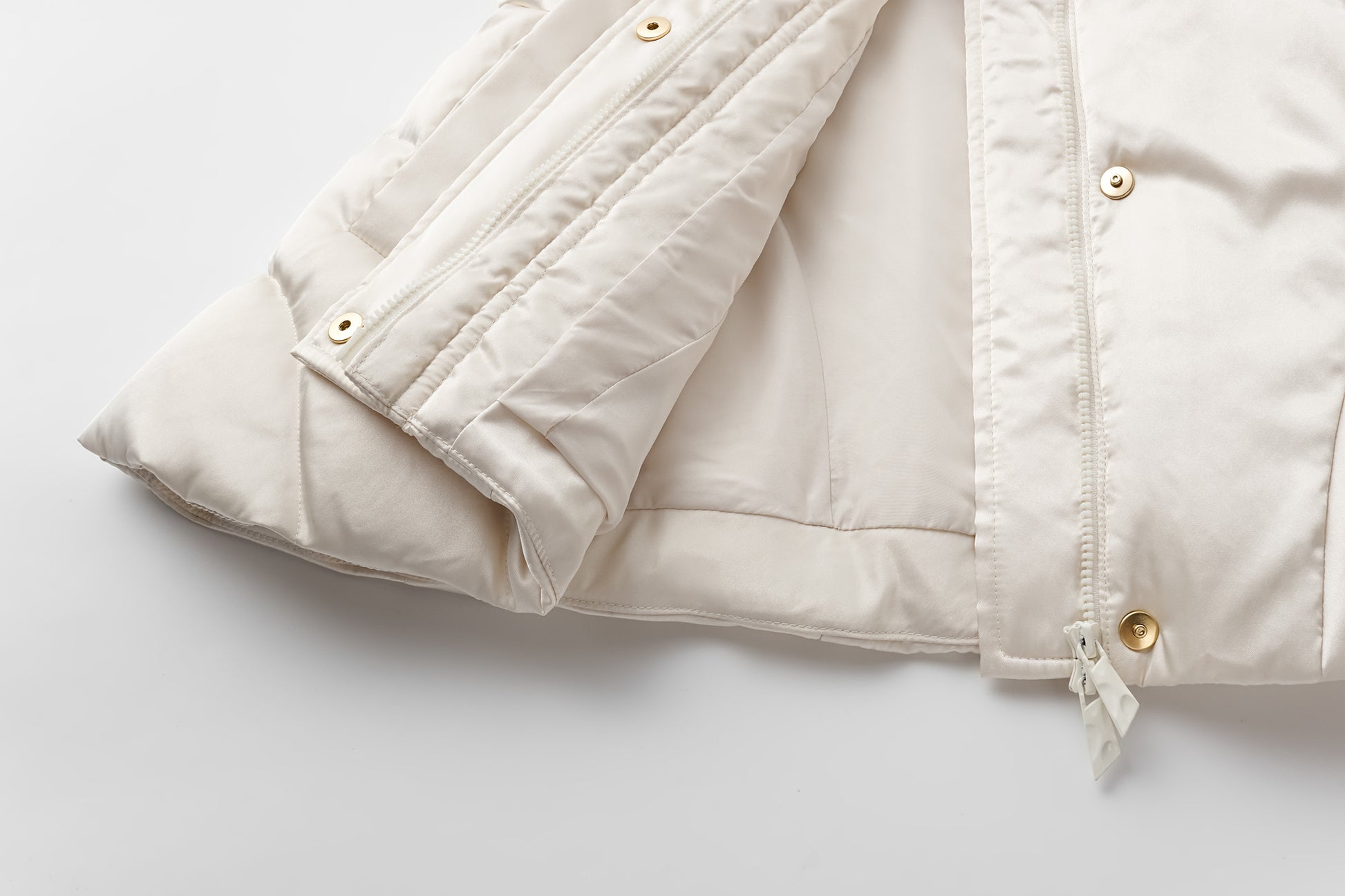 Fox Fur Hooded Fitted Down Jacket