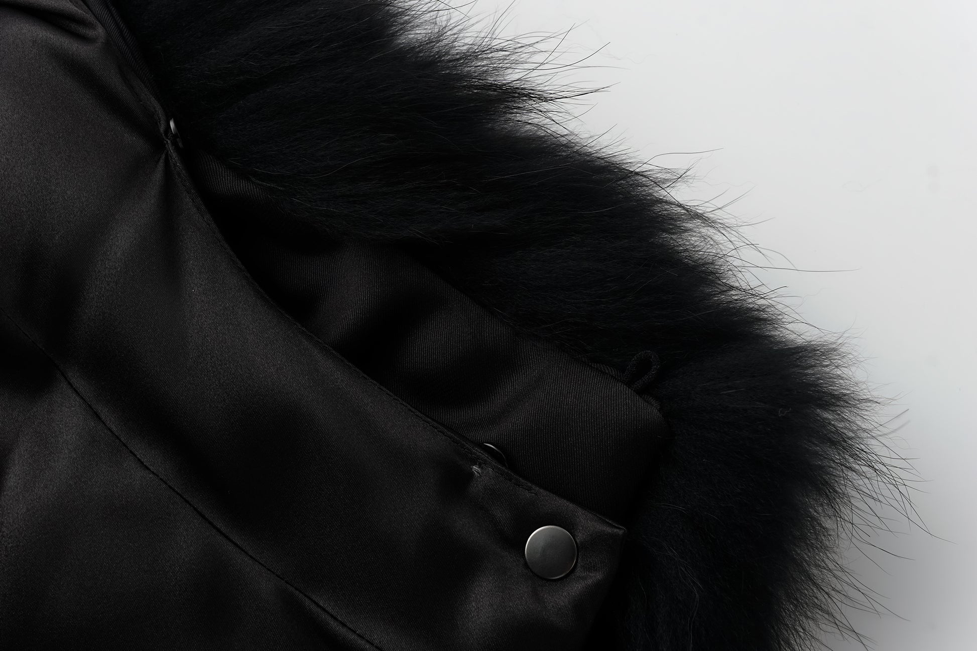 Fox Fur Hooded Fitted Down Jacket