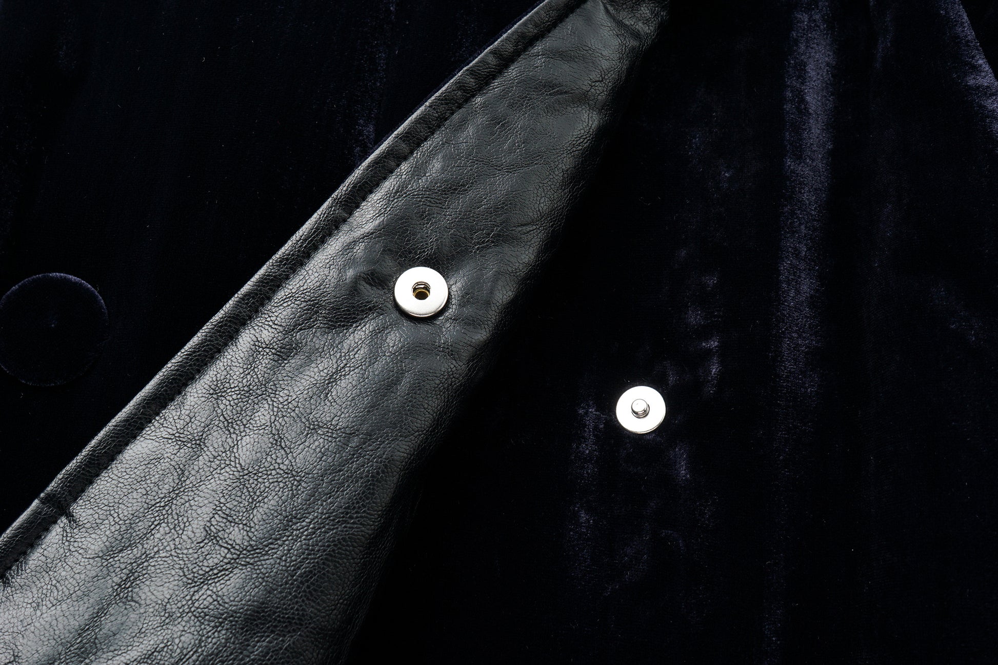 Luminous Pile Oversized Lapel Velvet Down Coat