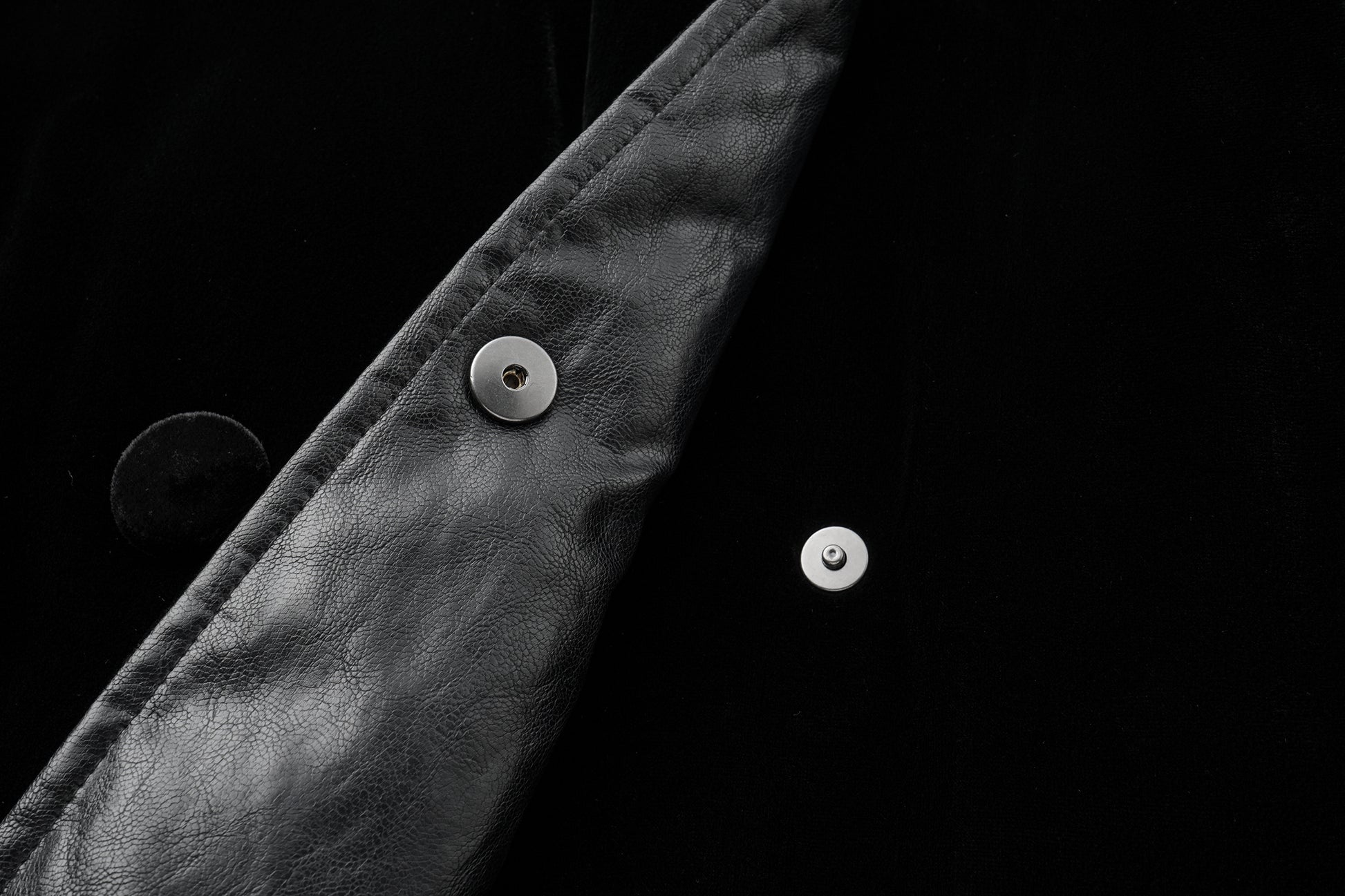 Luminous Pile Oversized Lapel Velvet Down Coat