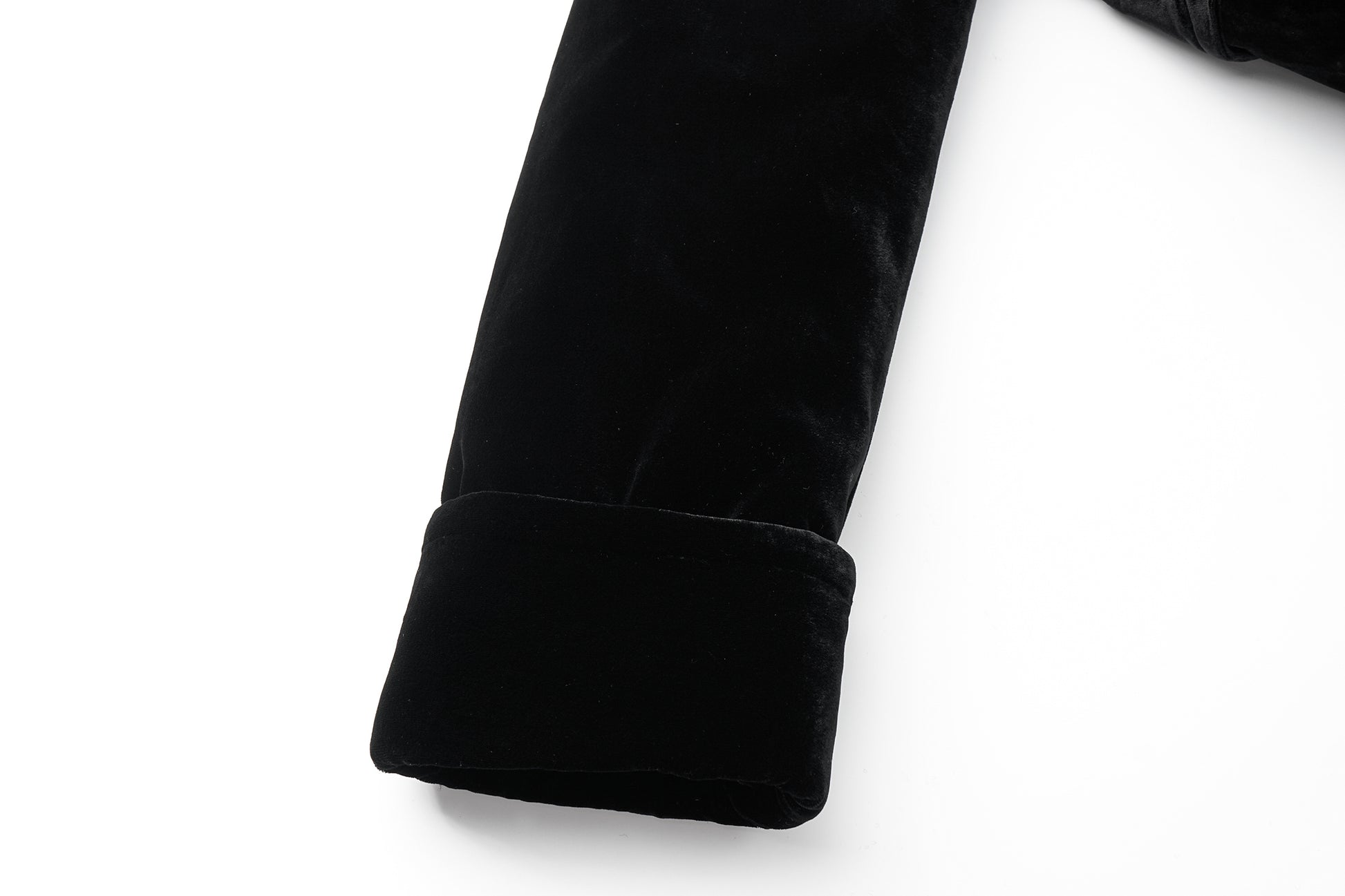 Luminous Pile Oversized Lapel Velvet Down Coat