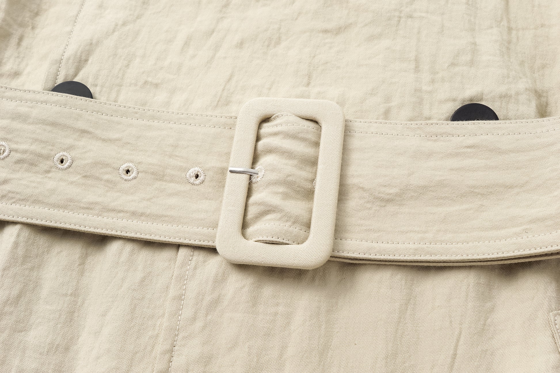 Textured Raglan-Sleeve Long Trench Coat with Organic Draping