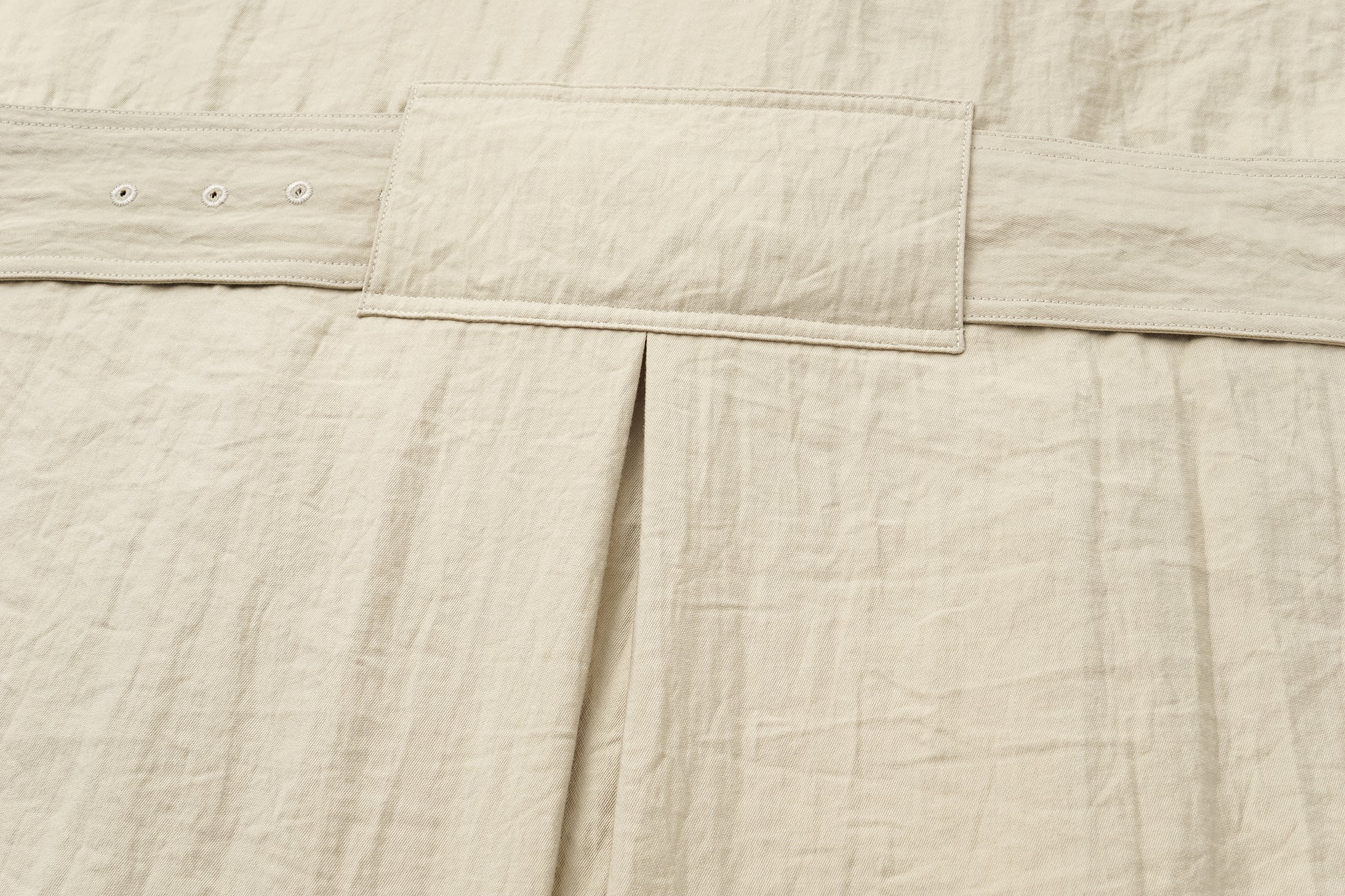 Textured Raglan-Sleeve Long Trench Coat with Organic Draping