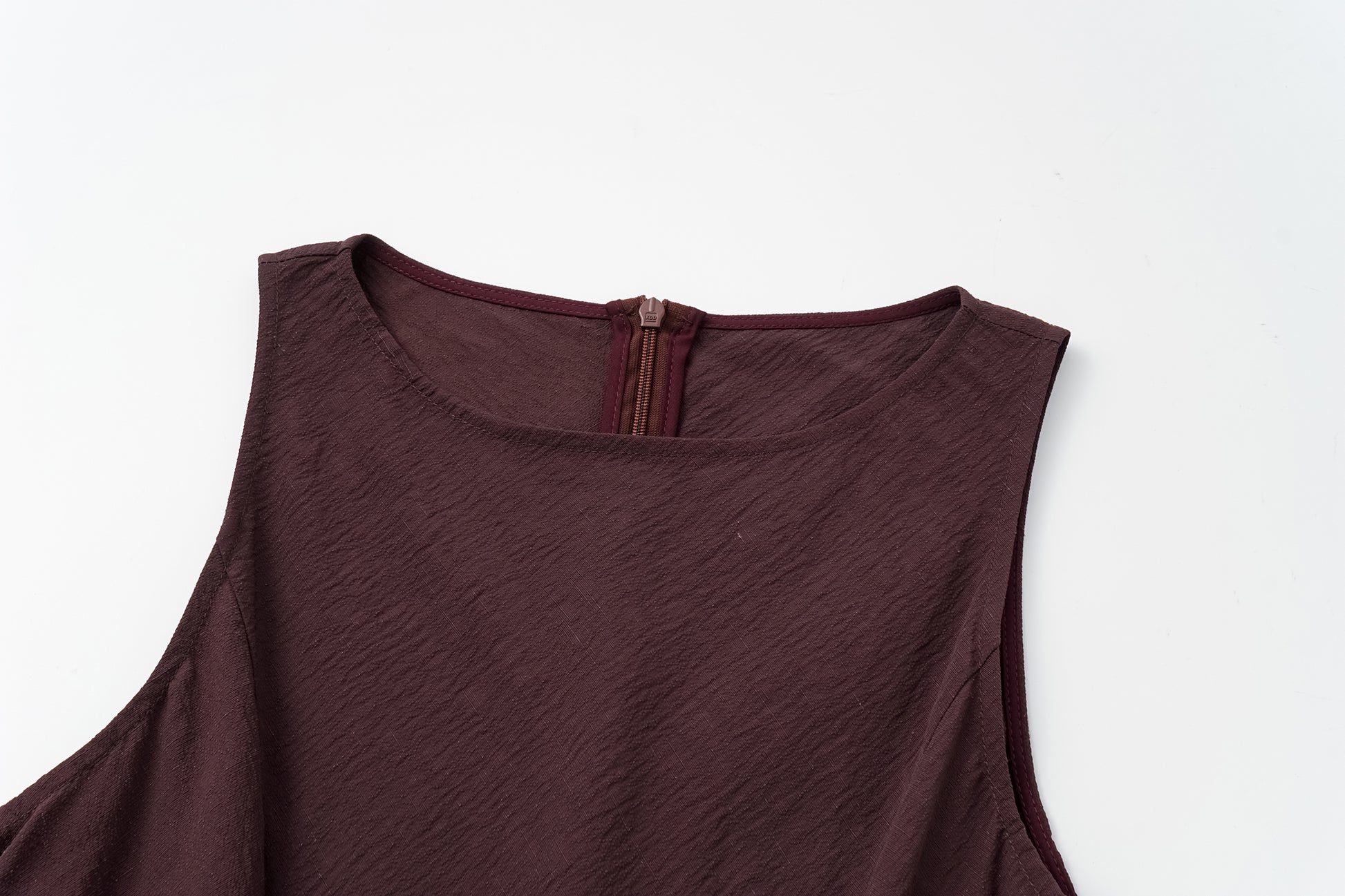 Two-Piece Trench Dress Set (Cropped Jacket + Sleeveless Round-Neck Dress)