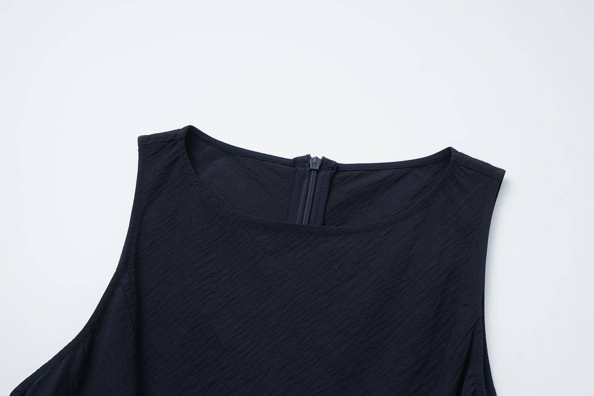 Two-Piece Trench Dress Set (Cropped Jacket + Sleeveless Round-Neck Dress)