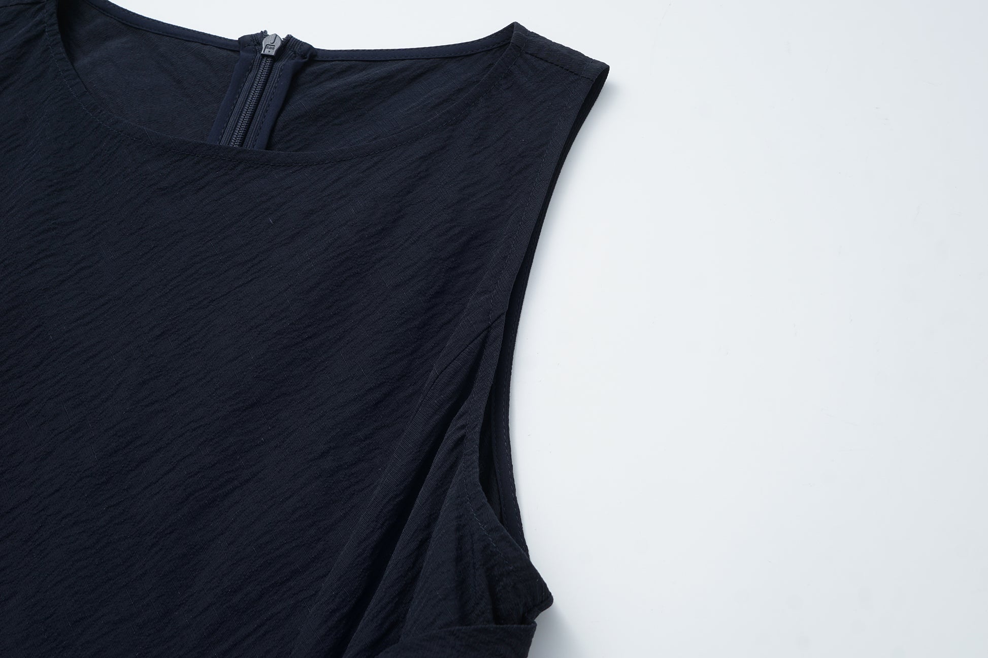 Two-Piece Trench Dress Set (Cropped Jacket + Sleeveless Round-Neck Dress)