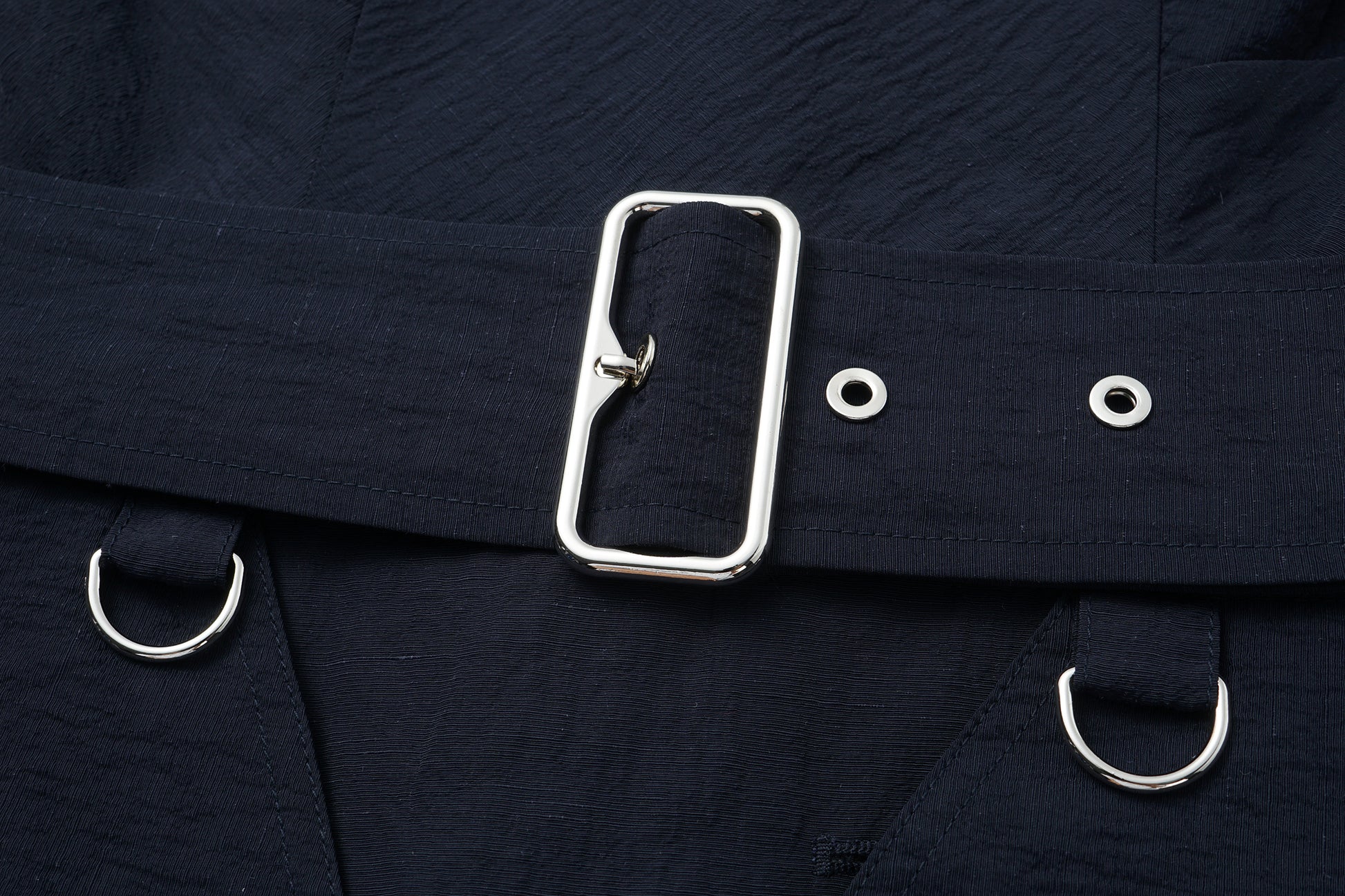 Two-Piece Trench Dress Set (Cropped Jacket + Sleeveless Round-Neck Dress)