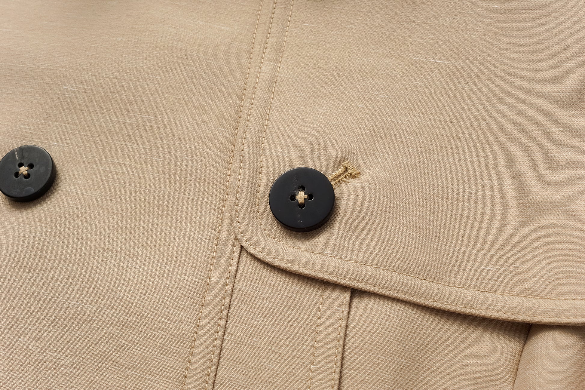 Two-Piece Trench Dress Set (Short Jacket + Sleeveless V-Neck Dress)