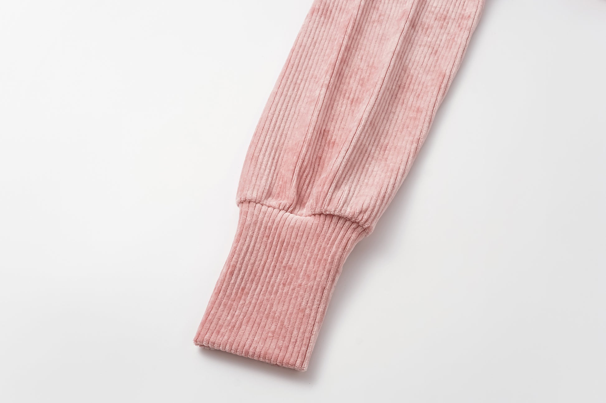 High-Neck Two-Way Zip Corduroy Track Jacket