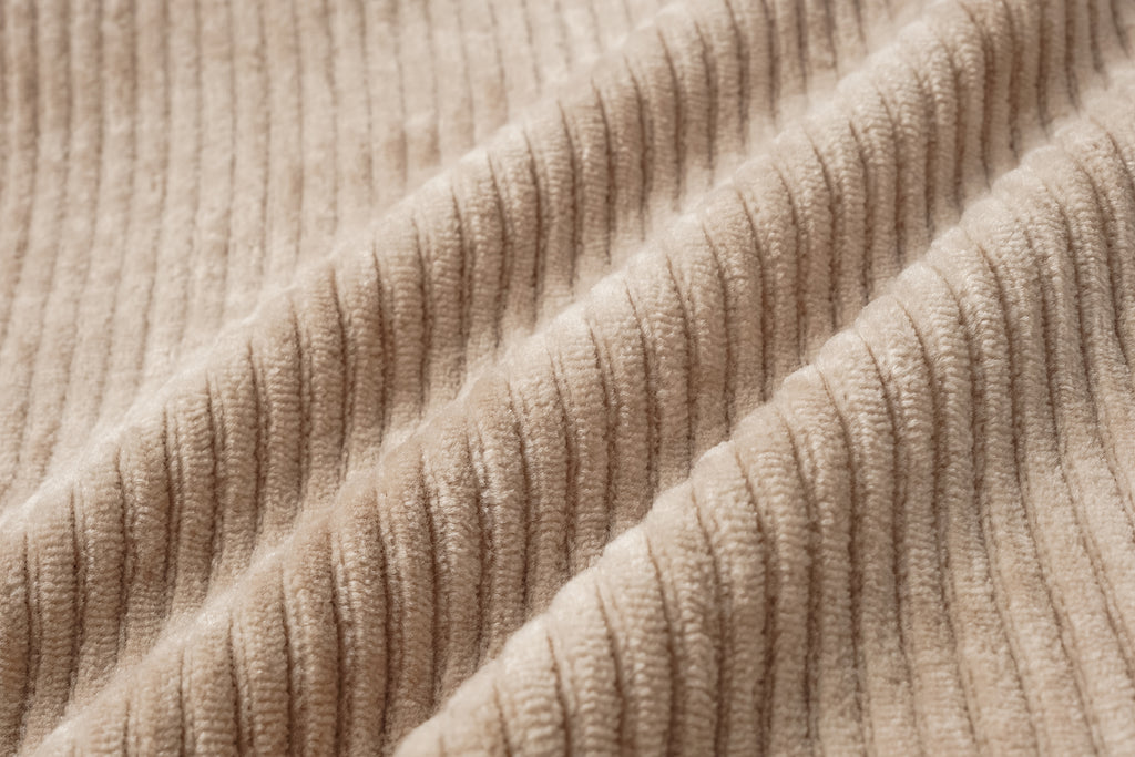 High-Neck Two-Way Zip Corduroy Track Jacket