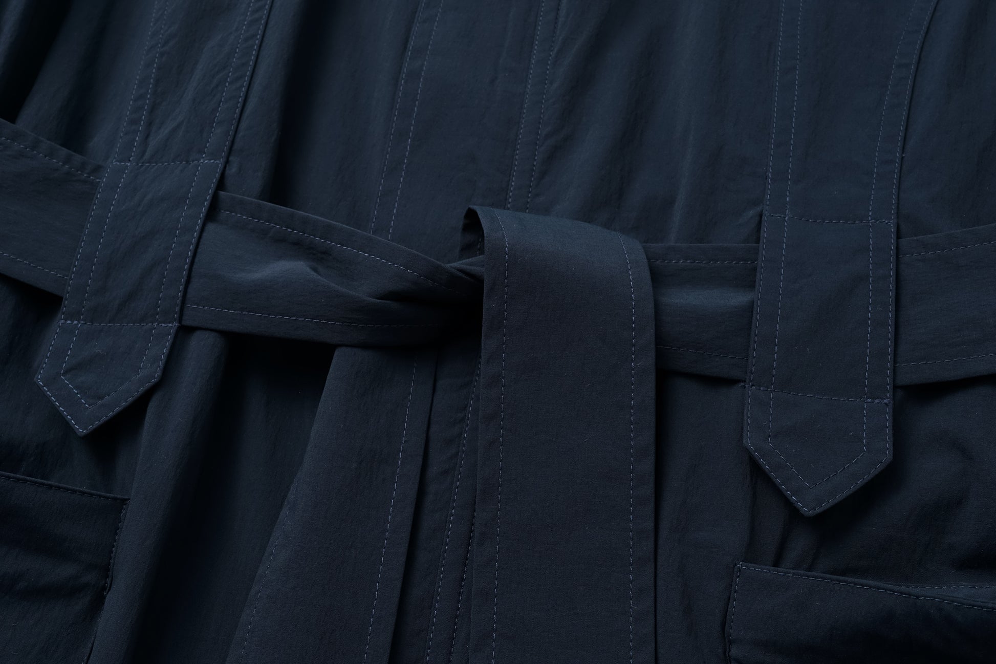 Magnetic-Closure High-Neck Trench Coat