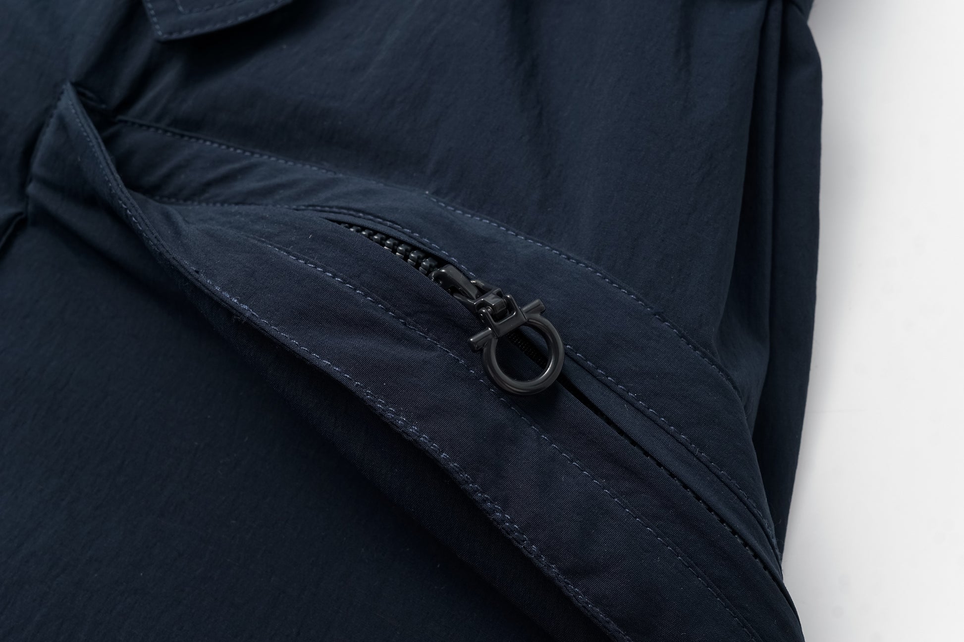 Magnetic-Closure High-Neck Trench Coat