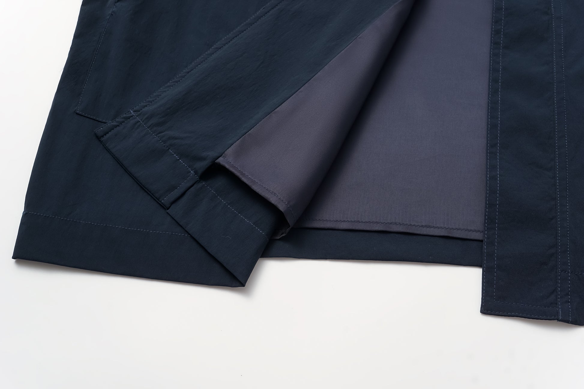 Magnetic-Closure High-Neck Trench Coat