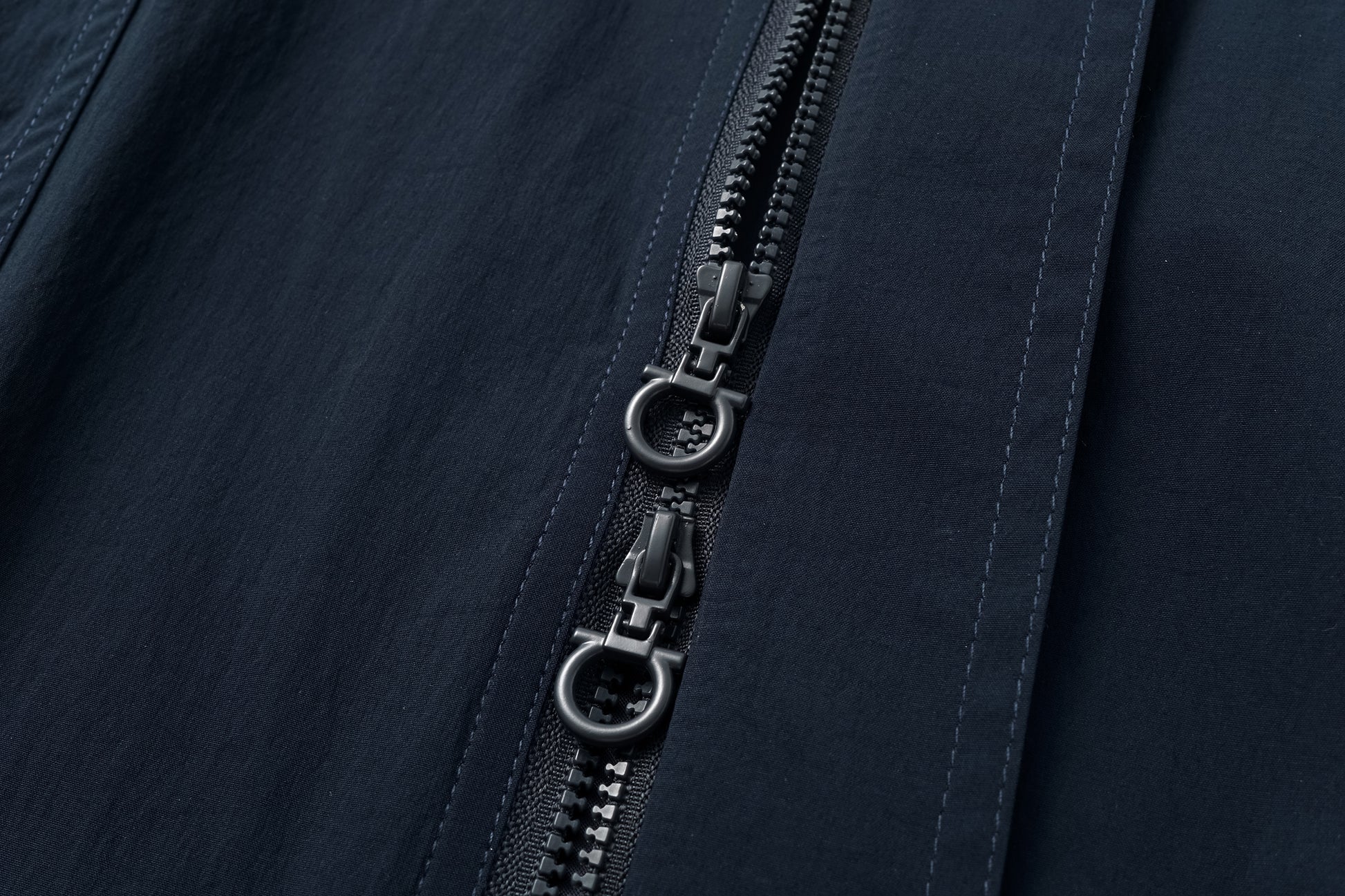 Magnetic-Closure High-Neck Trench Coat