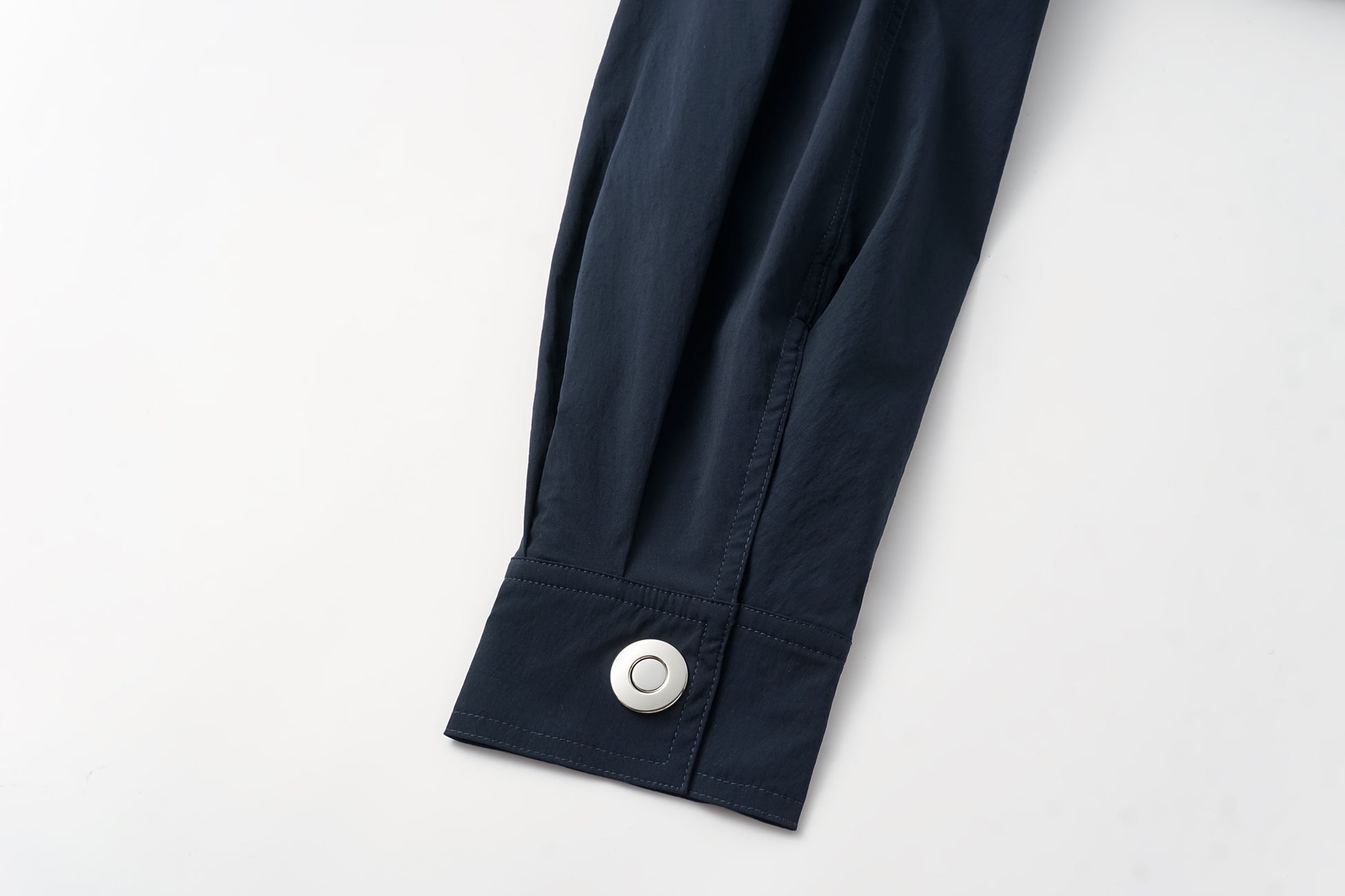 Magnetic-Closure High-Neck Trench Coat